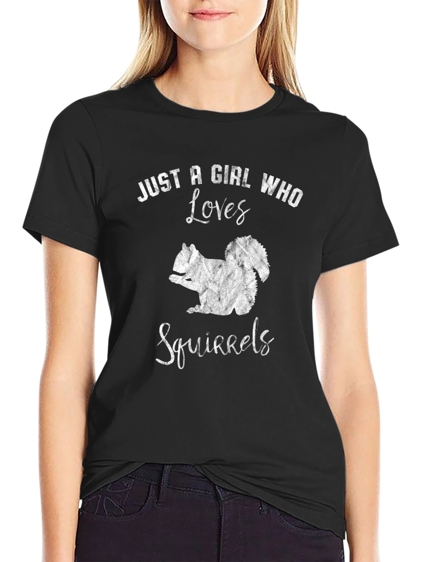 Black Girl Who Loves Squirrels Tee - Cute Animal Lover Shirt view 2