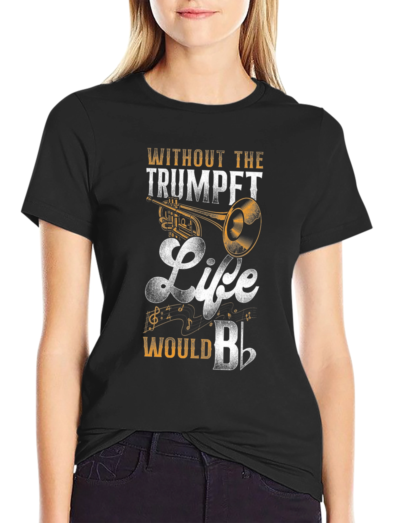 Black Trumpet Life Men's Graphic Tee - Musician T-Shirt view 2