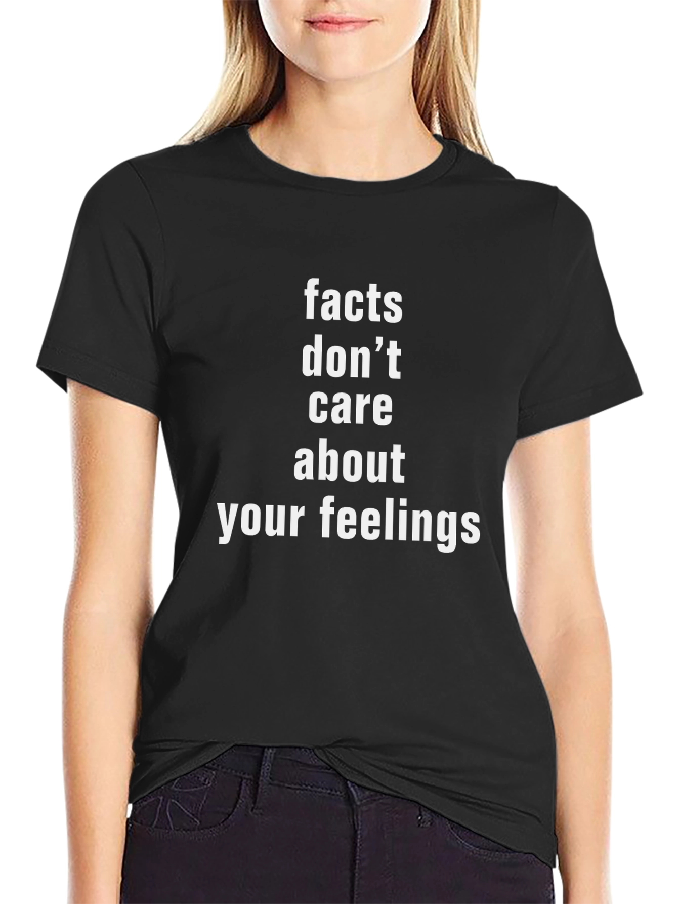 Black Facts Don't Care About Your Feelings T-Shirt view 2