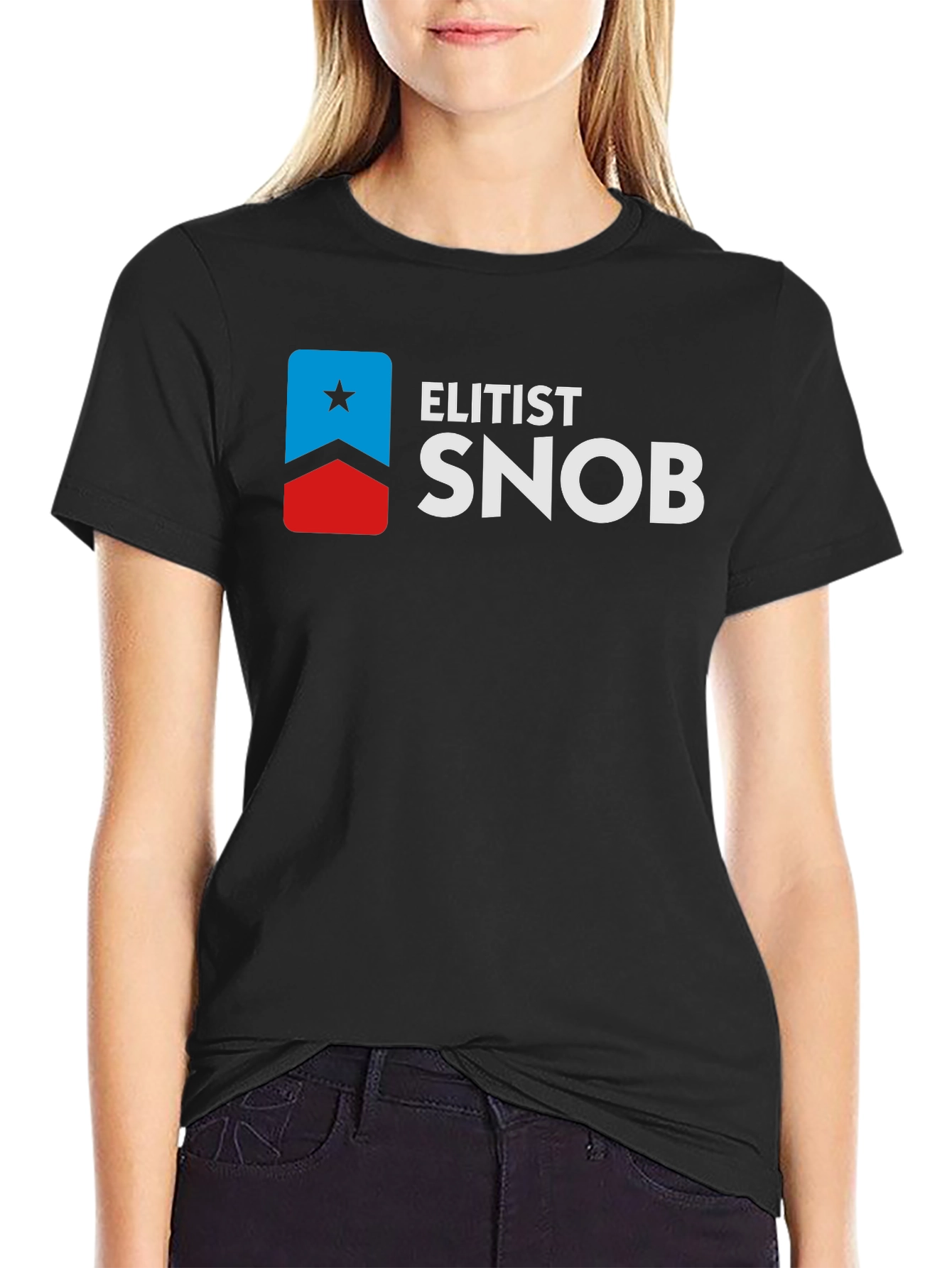 Black Elitist Snob Graphic Tee - Black view 2