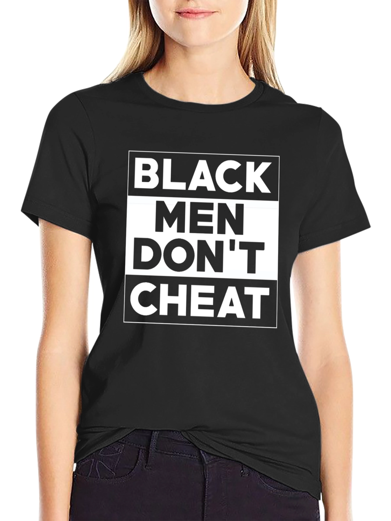Black Black Men Don't Cheat T-Shirt view 2