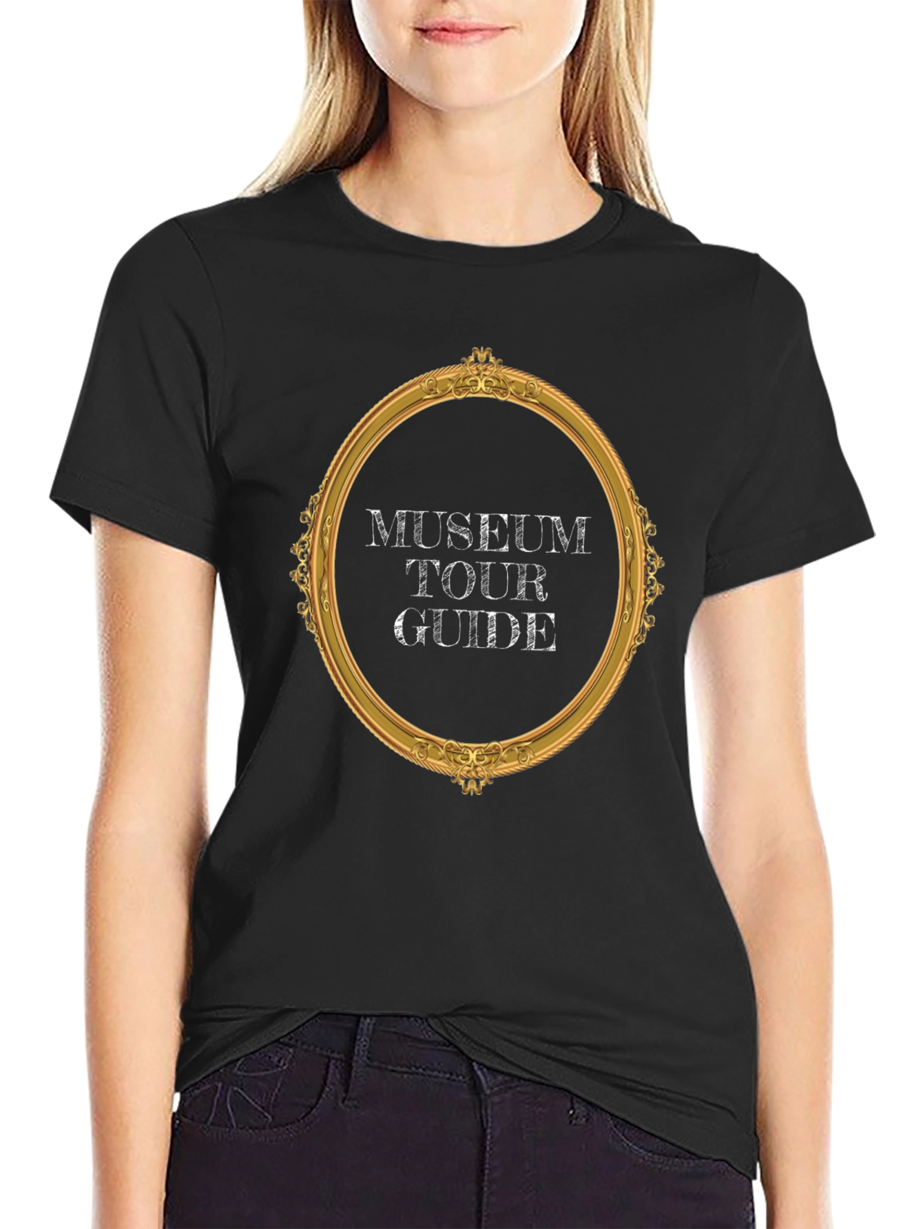 Museum Tour Guide Black T-Shirt - 2
