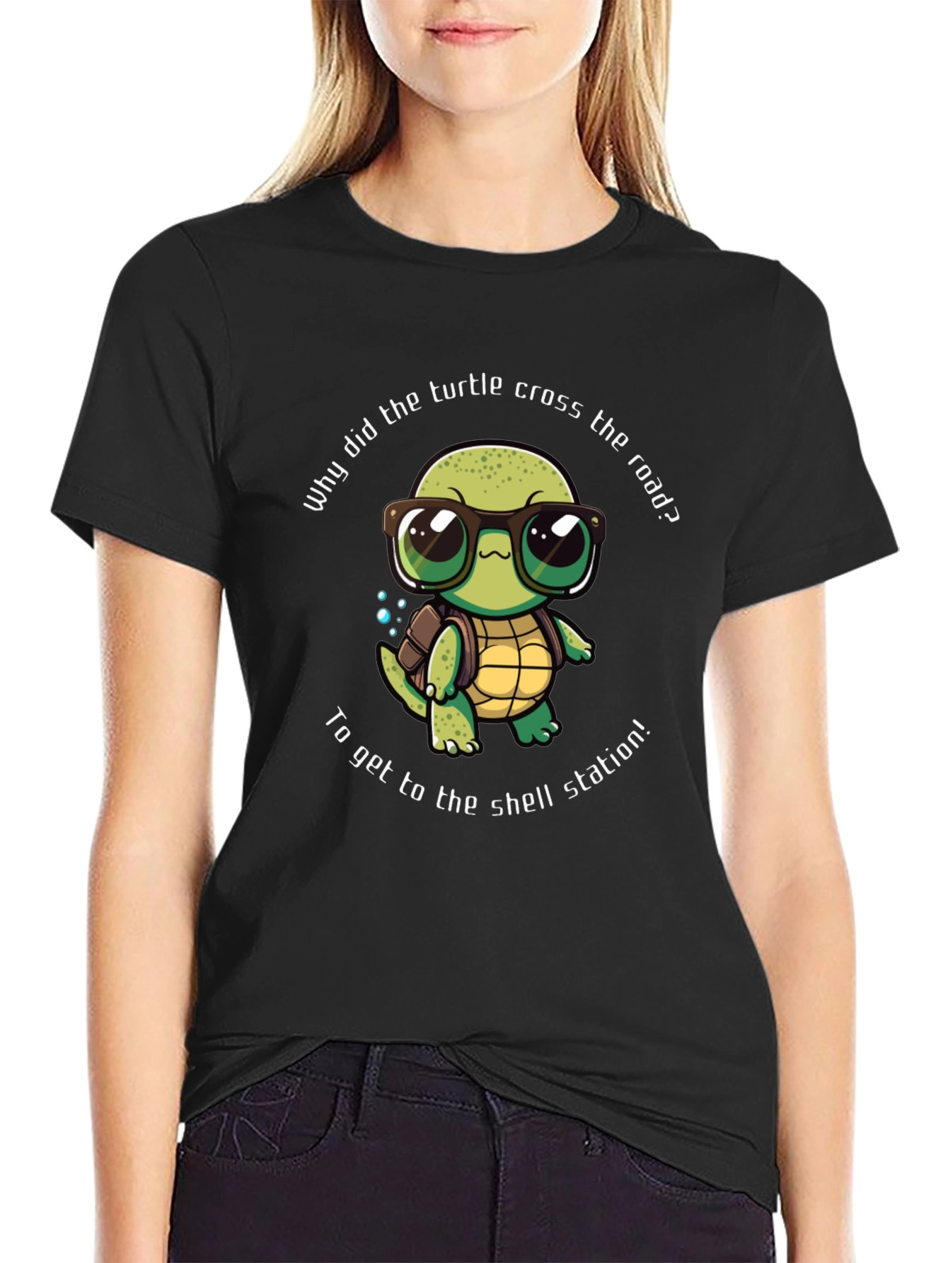 Black Turtle Shell Station Graphic T-Shirt view 2