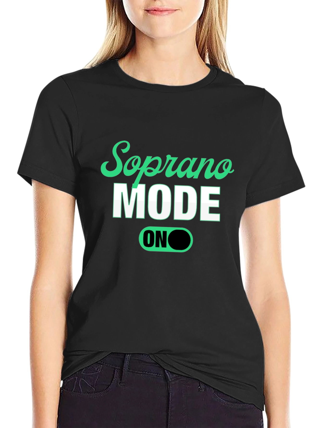 Soprano Mode On Black Graphic Tee - 2