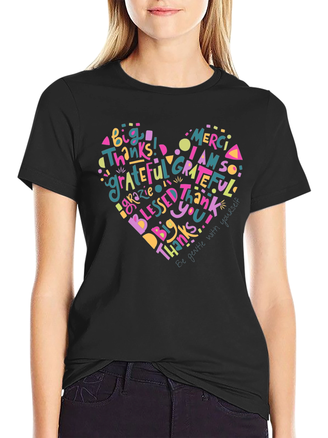 Grateful Heart Graphic T-Shirt - Men's Casual Tee - 2