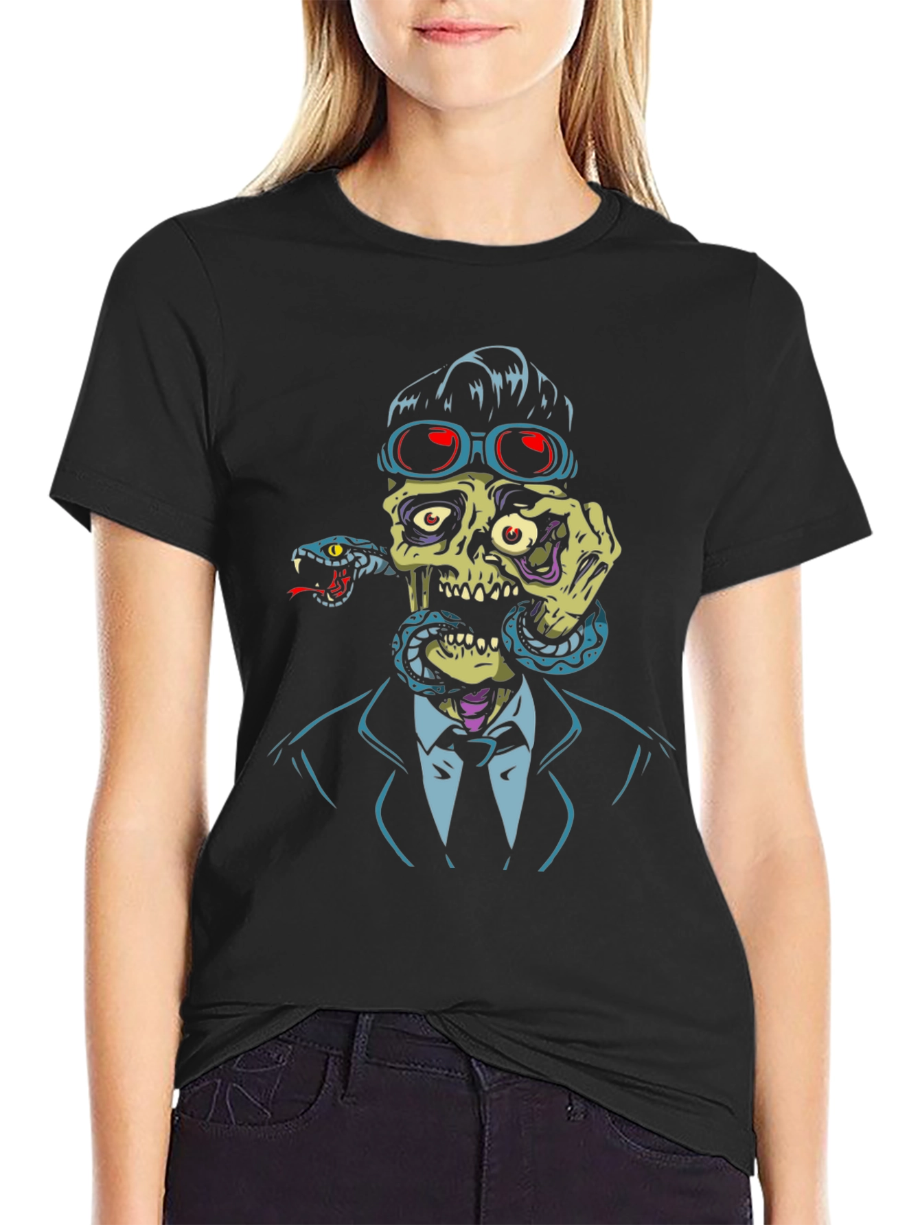 Skull & Snake Graphic T-Shirt - 2
