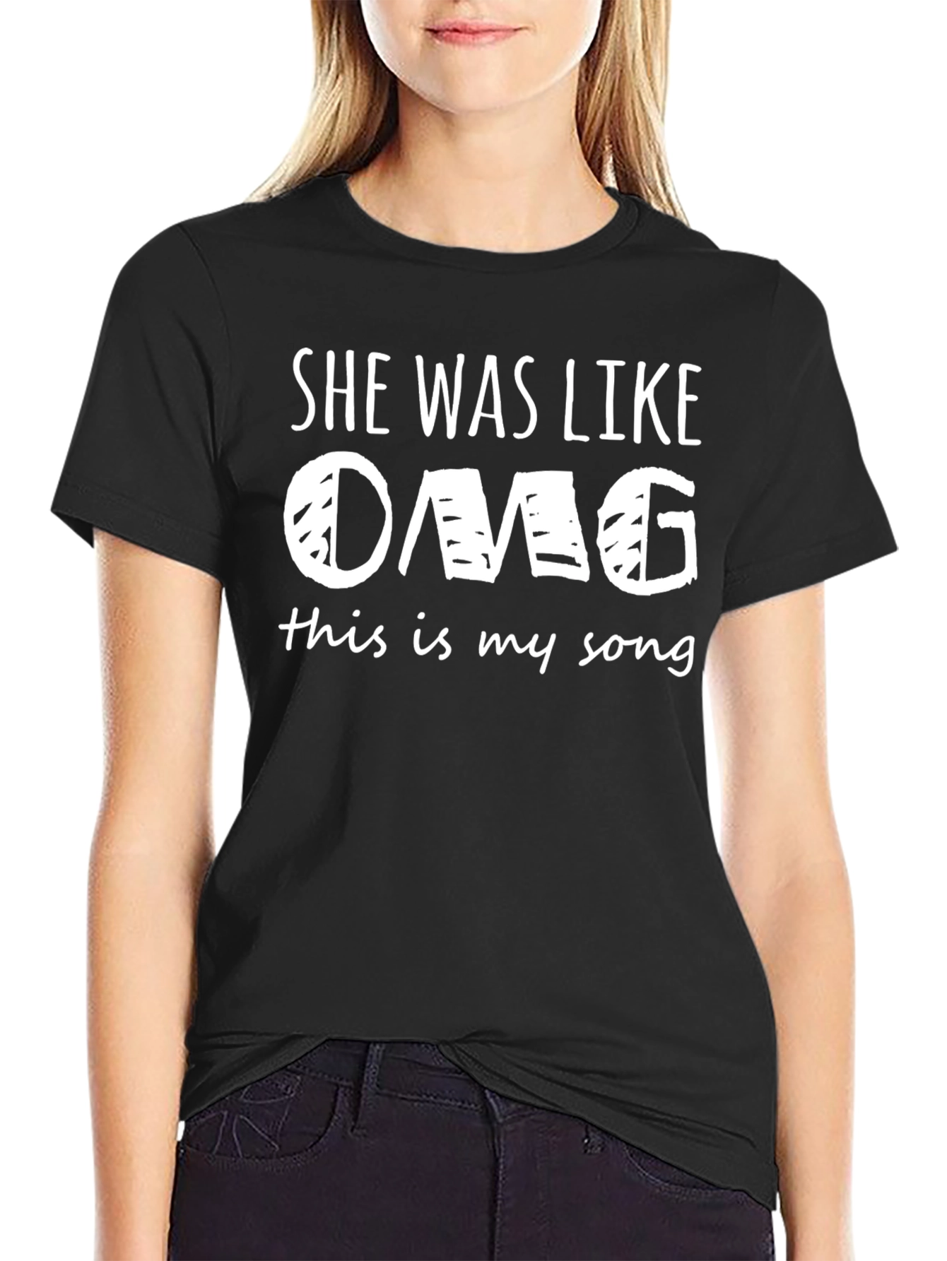 Black OMG This is My Song - Graphic T-Shirt view 2