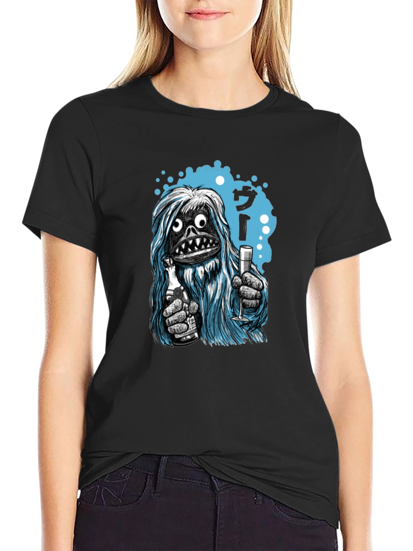 Black Yeti Party T-Shirt - Celebrate in Style! view 2