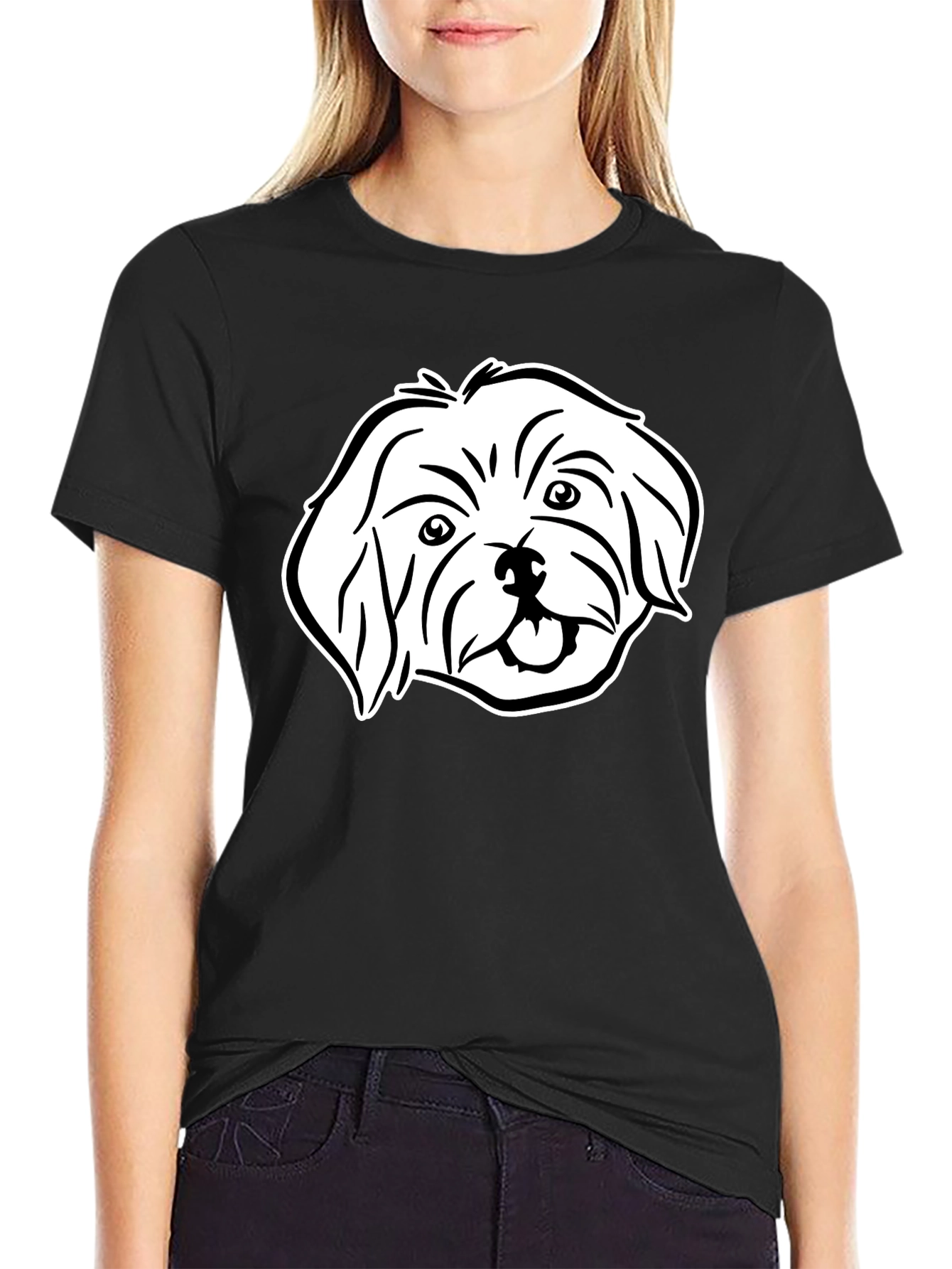 Black Dog Graphic Black T-Shirt view 2