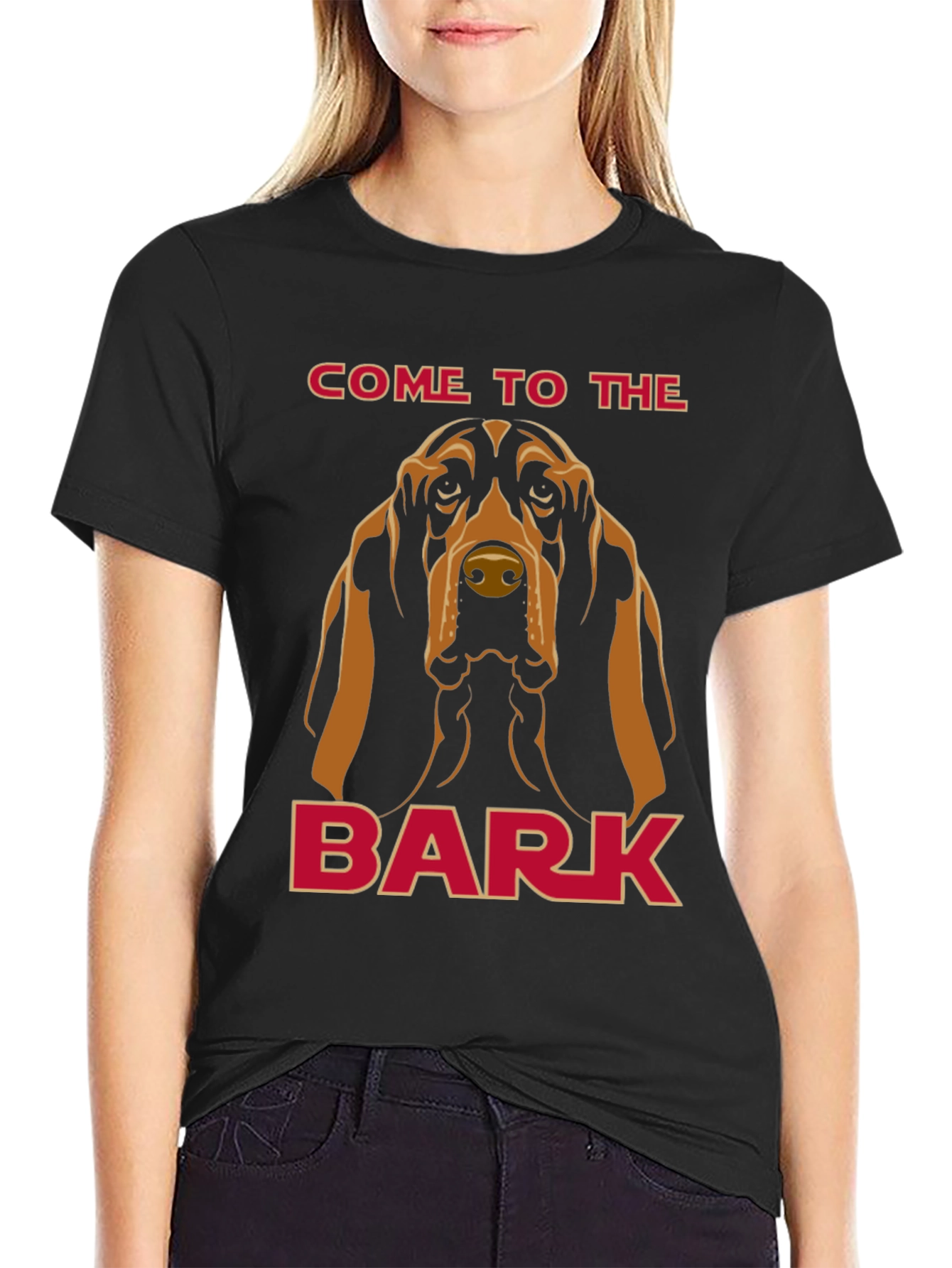 Black Come to the Bark Dog T-Shirt view 2