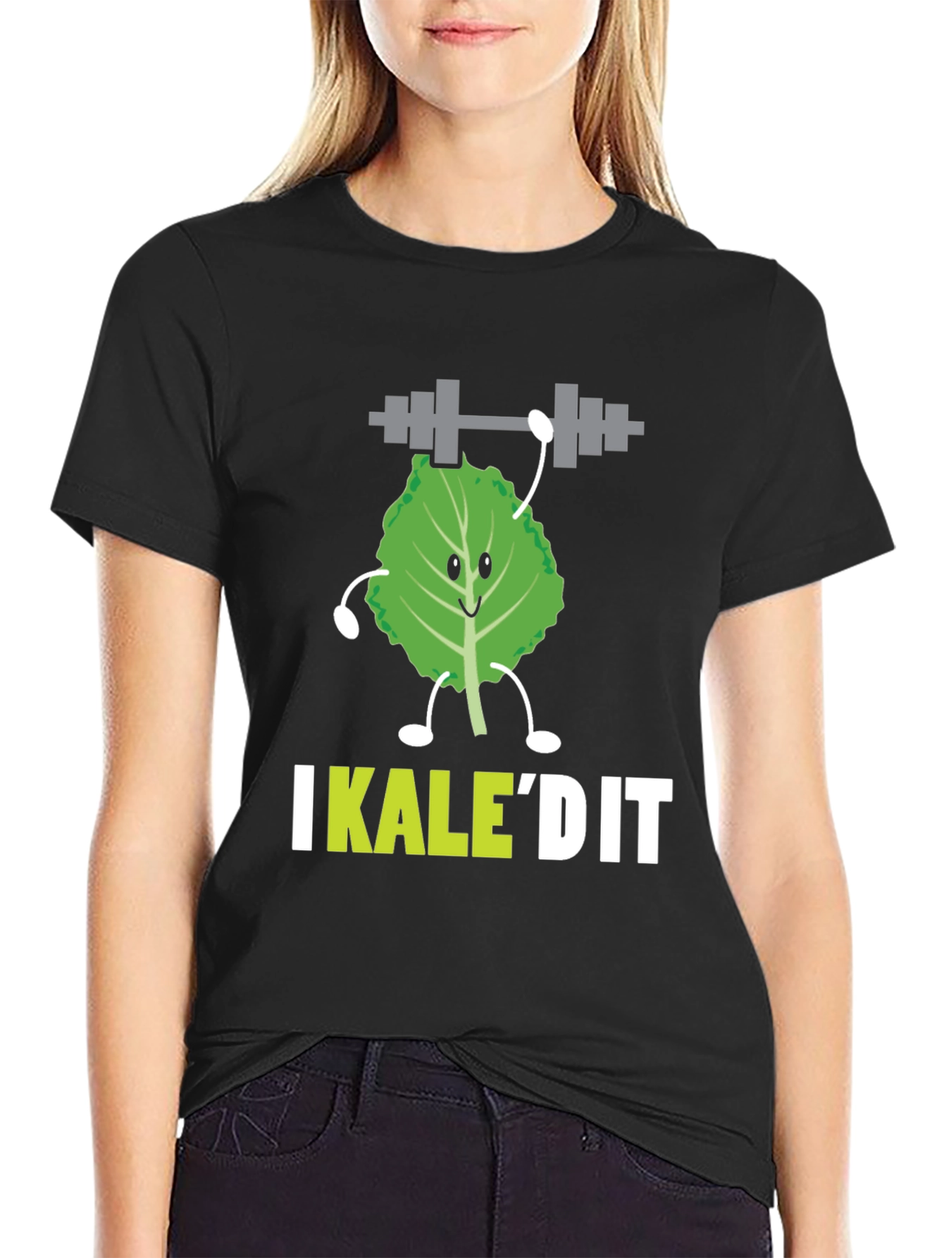 Black I Kale'd It Funny Workout T-Shirt  view 2