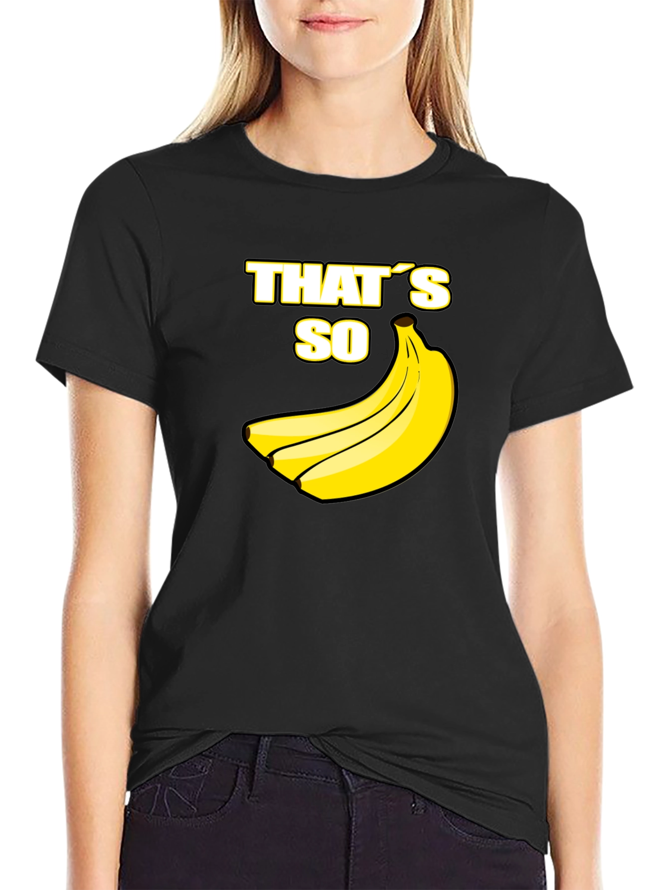Black That's So Banana Black T-Shirt view 2