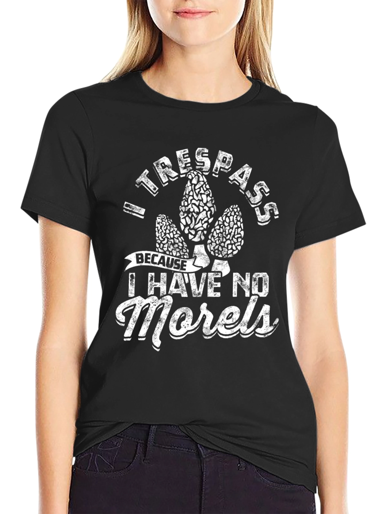 Black I Trespass for Morels T-Shirt view 2