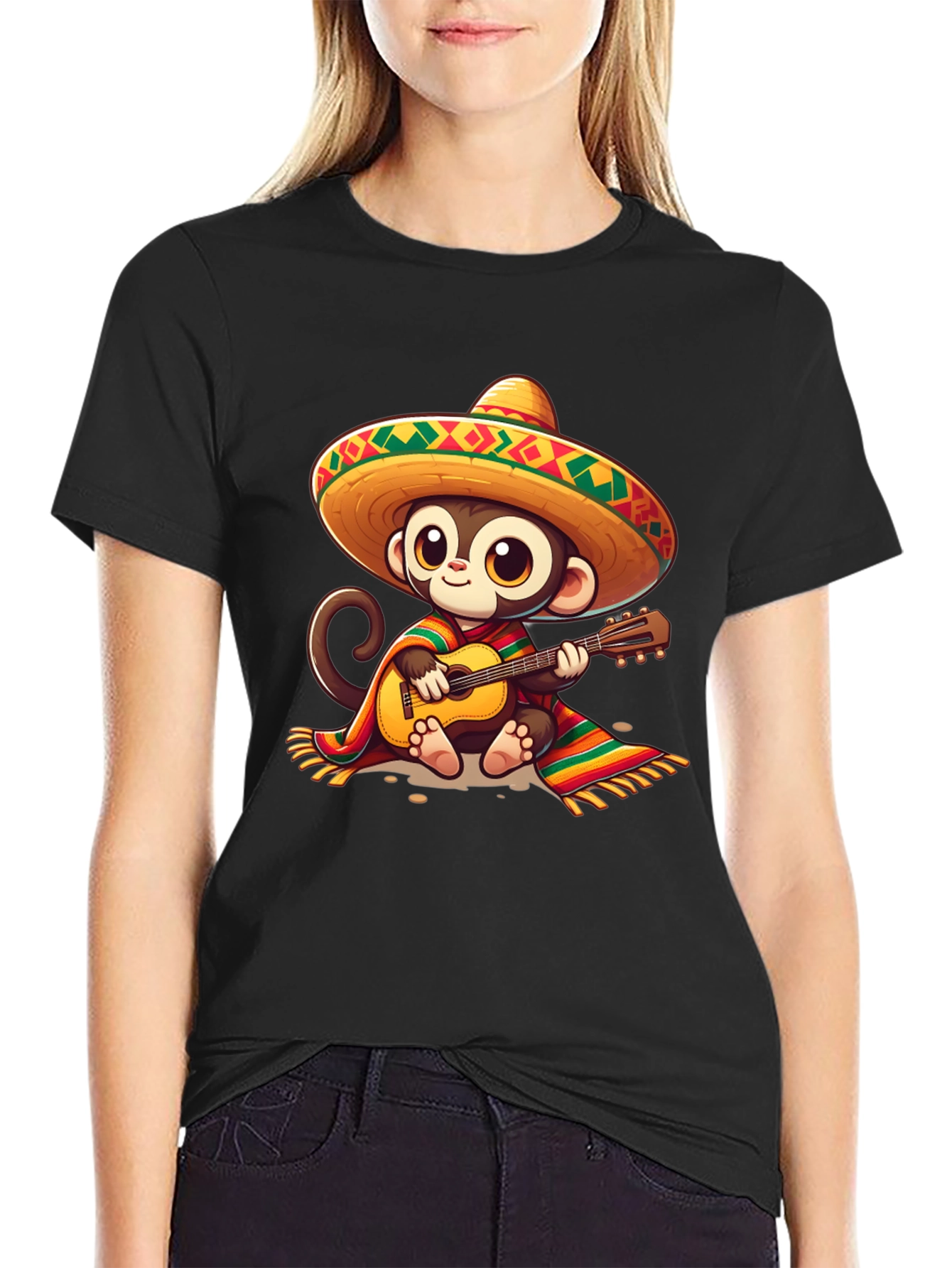 Black Monkey Mariachi T-Shirt view 2