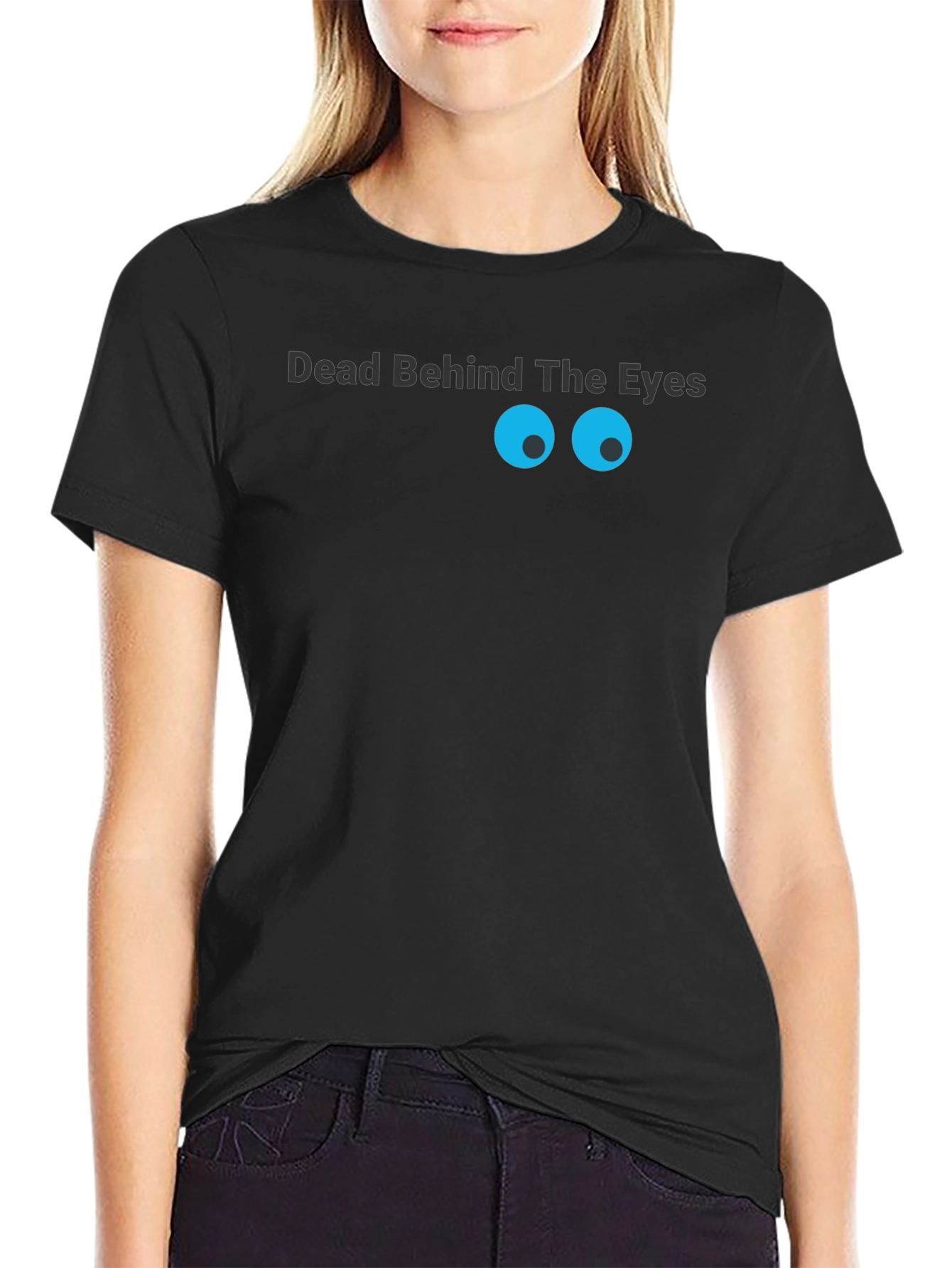 Black Dead Behind The Eyes Graphic T-Shirt view 2
