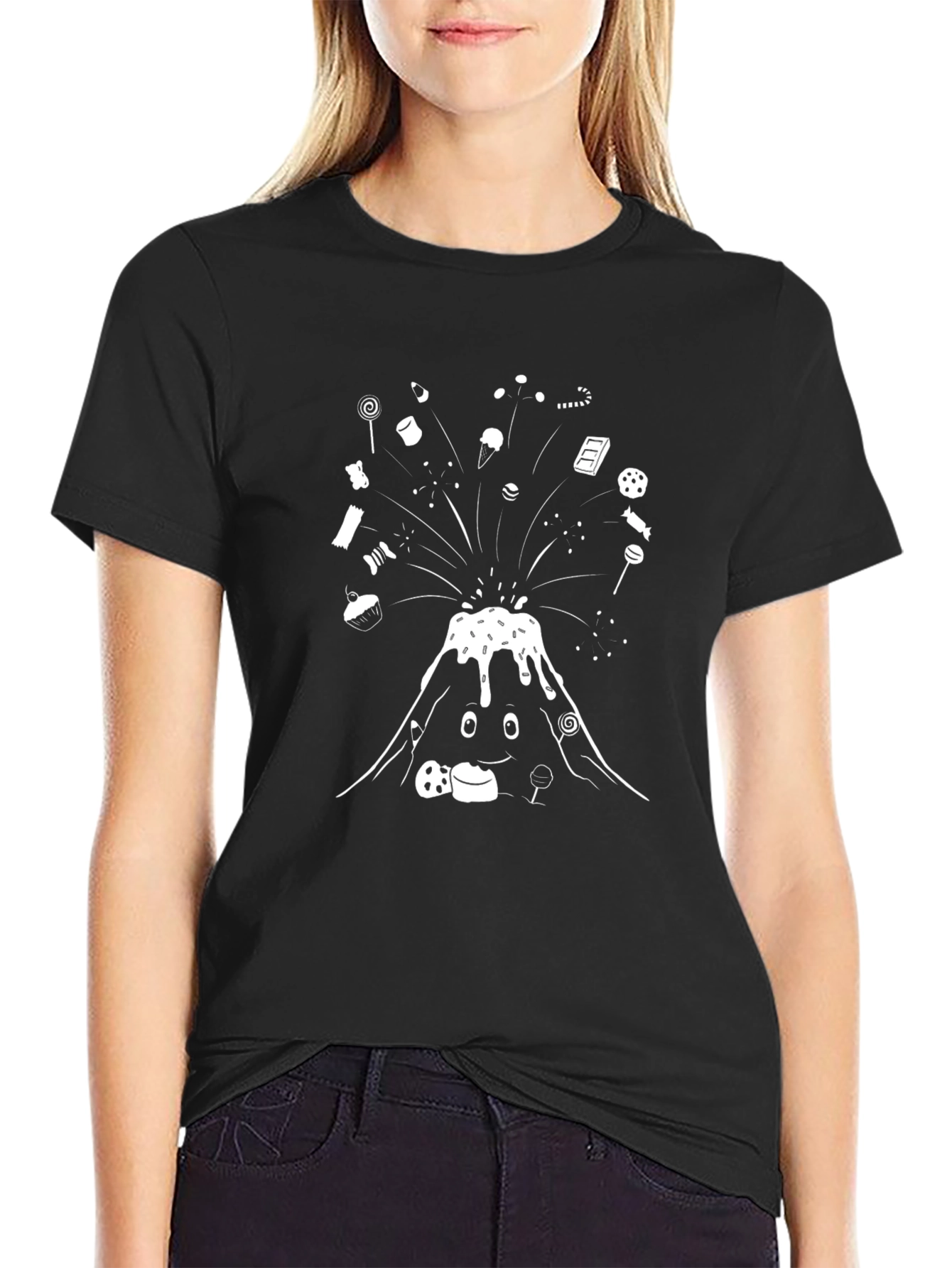 Black Candy Volcano T-Shirt - Sweet Tooth Style view 2