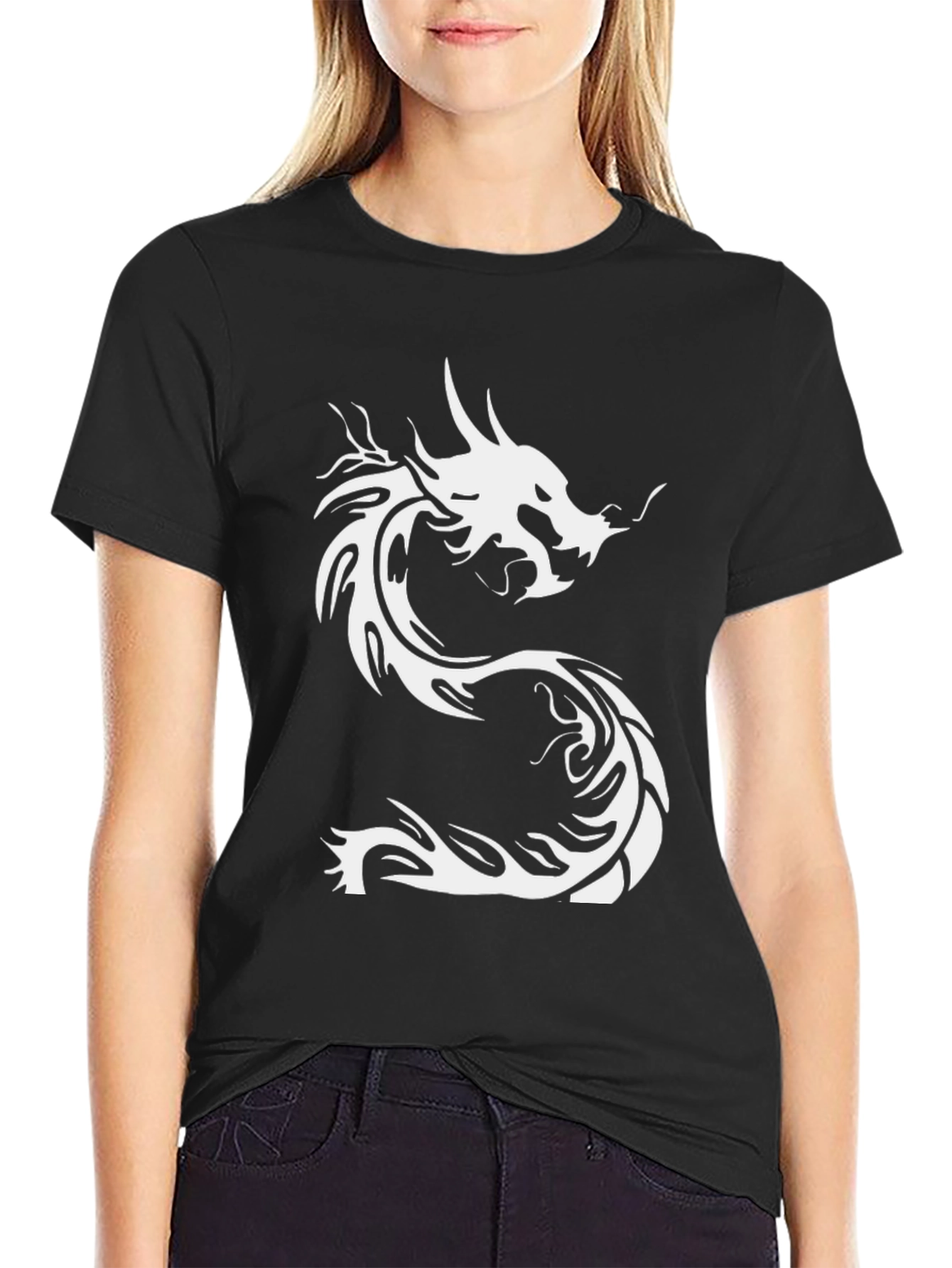 Black Dragon Graphic Black Tee - Stylish Men's Shirt view 2