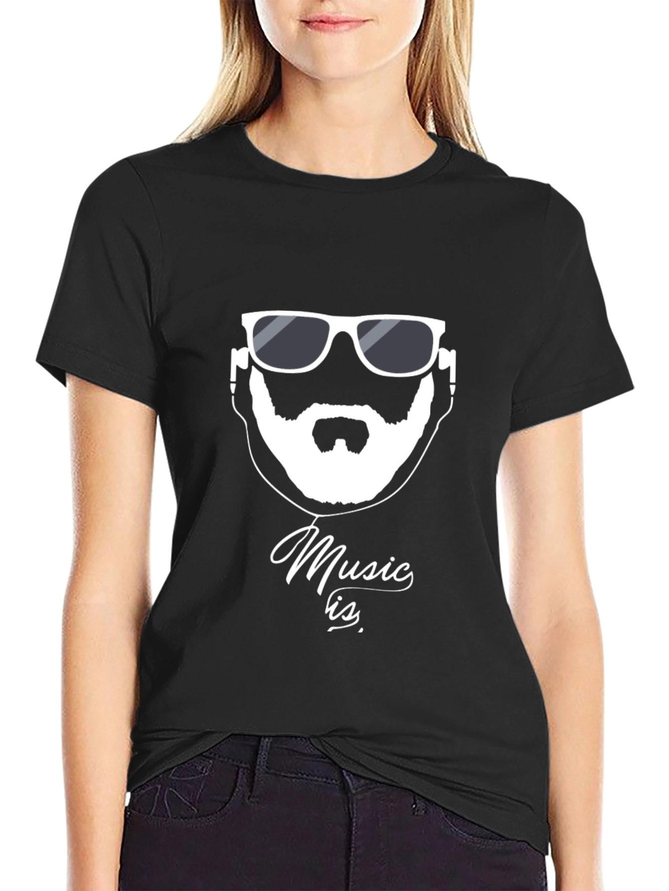Black Music Is T-Shirt - Cool Graphic Tee for Music Lovers view 2