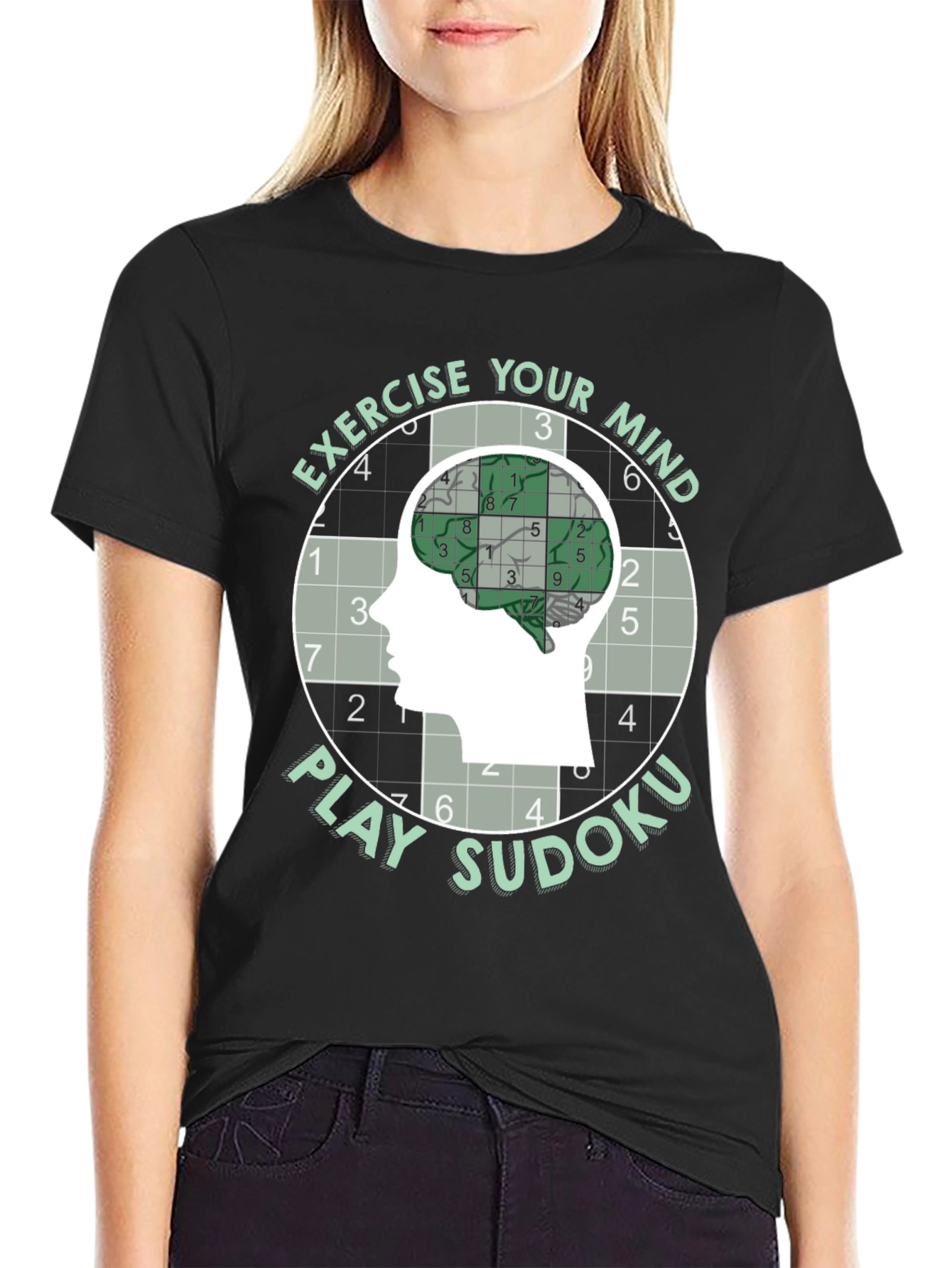 Exercise Your Mind Play Sudoku T-Shirt - 2