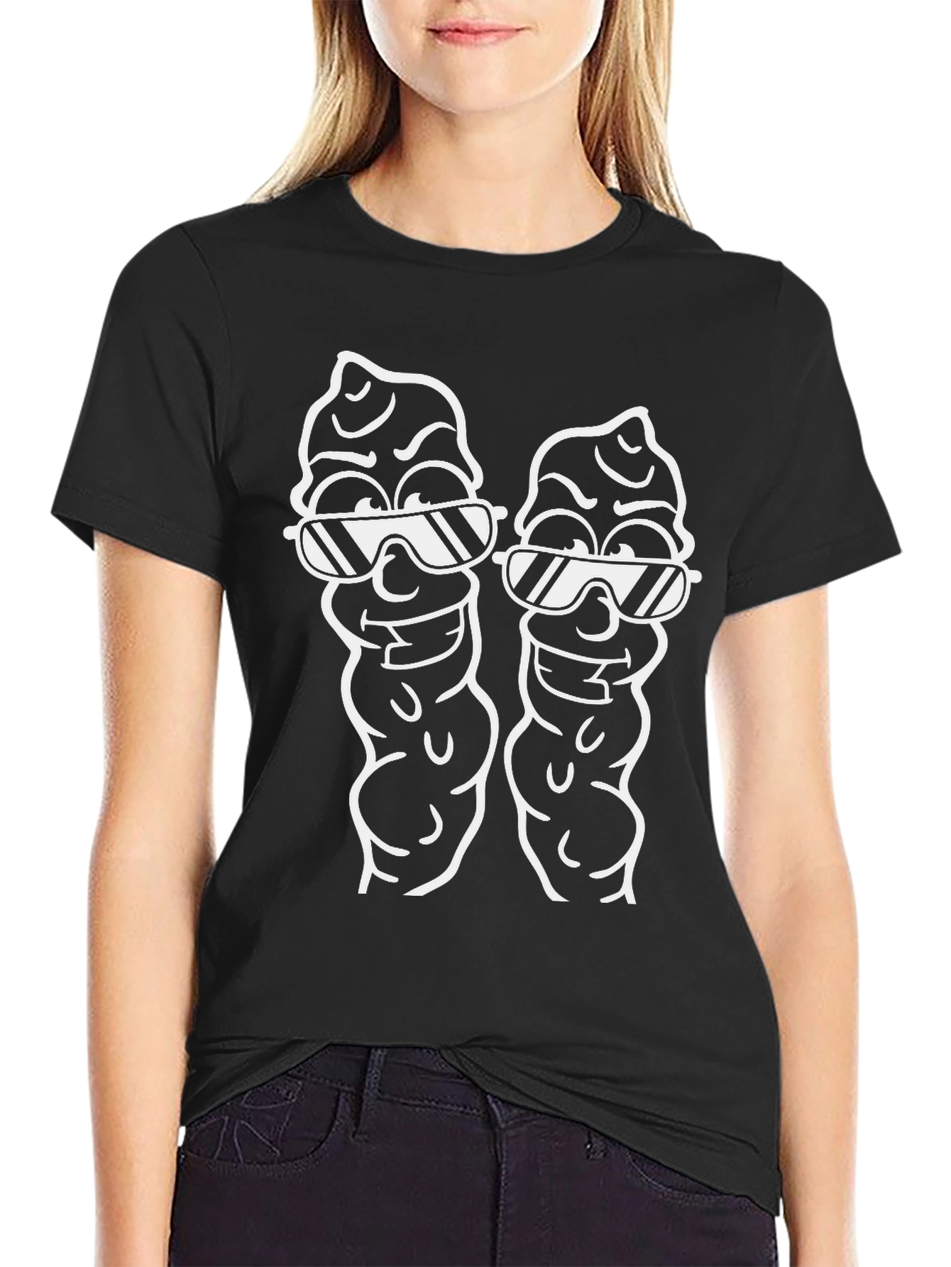 Black Cool Creamy Duo T-Shirt view 2