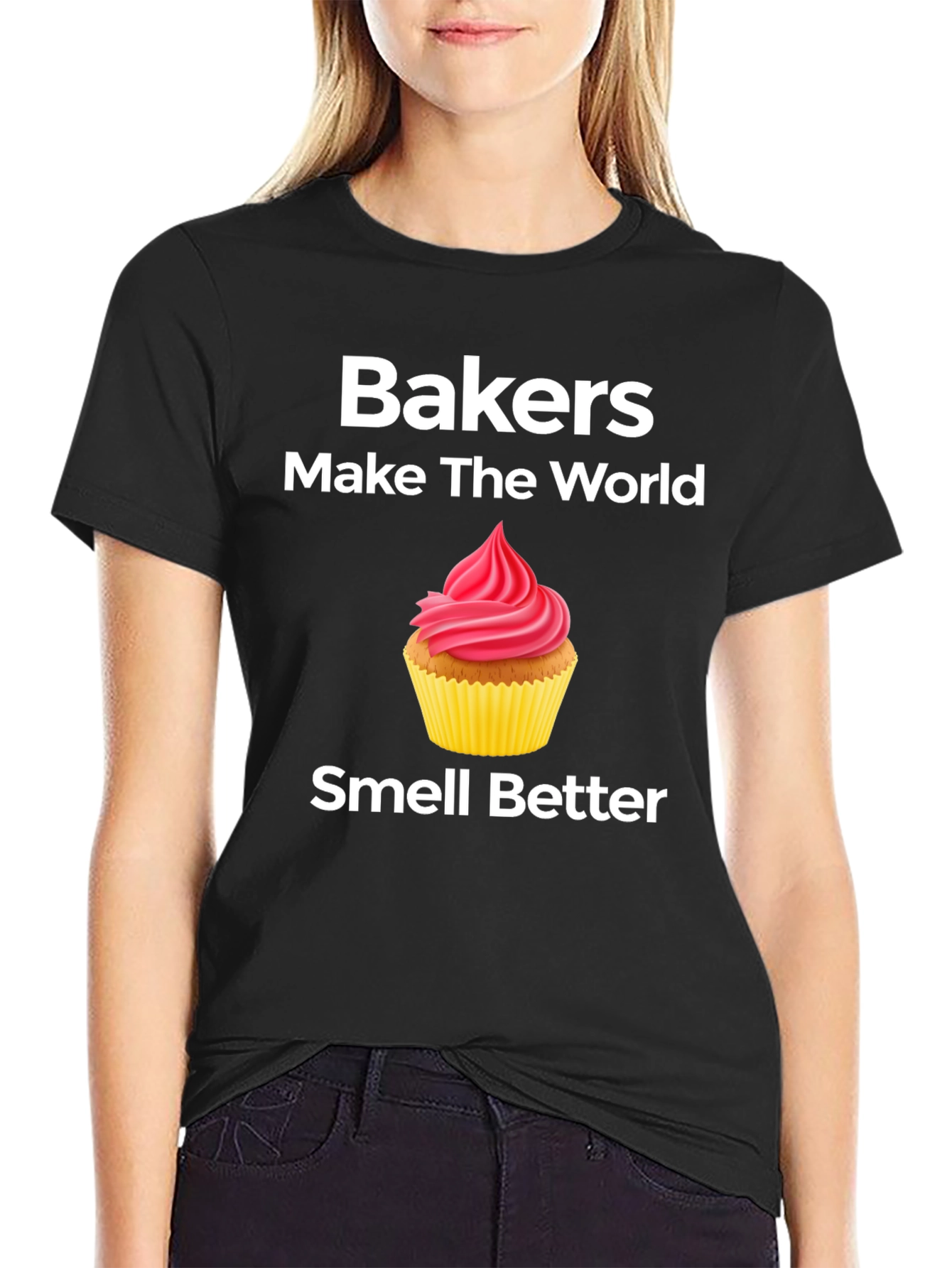 Black Baker's Make the World Smell Better T-Shirt view 2