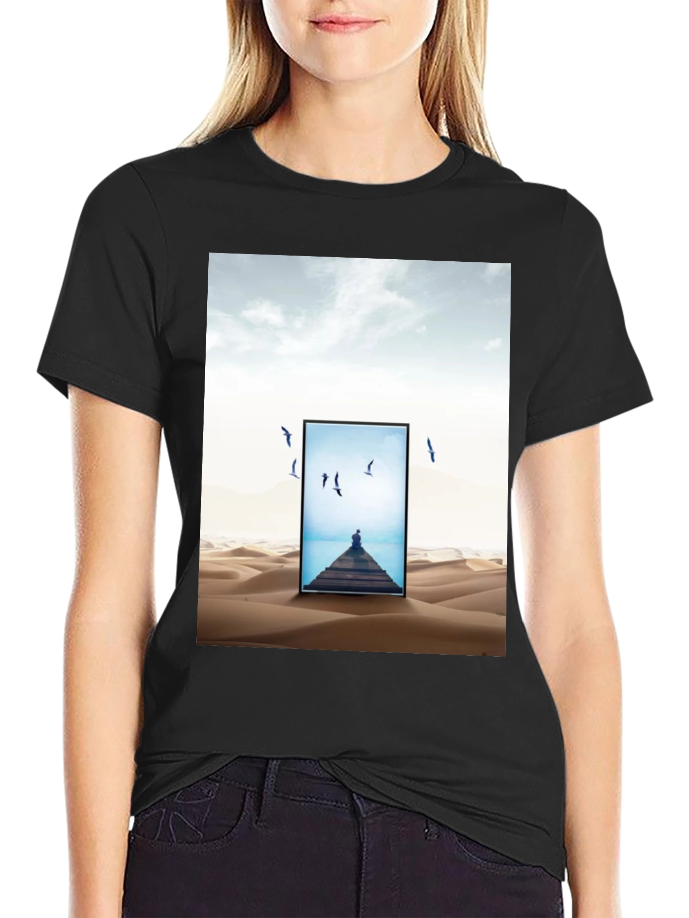 Black Desert Dreamscape Graphic Tee - Black Cotton Blend view 2