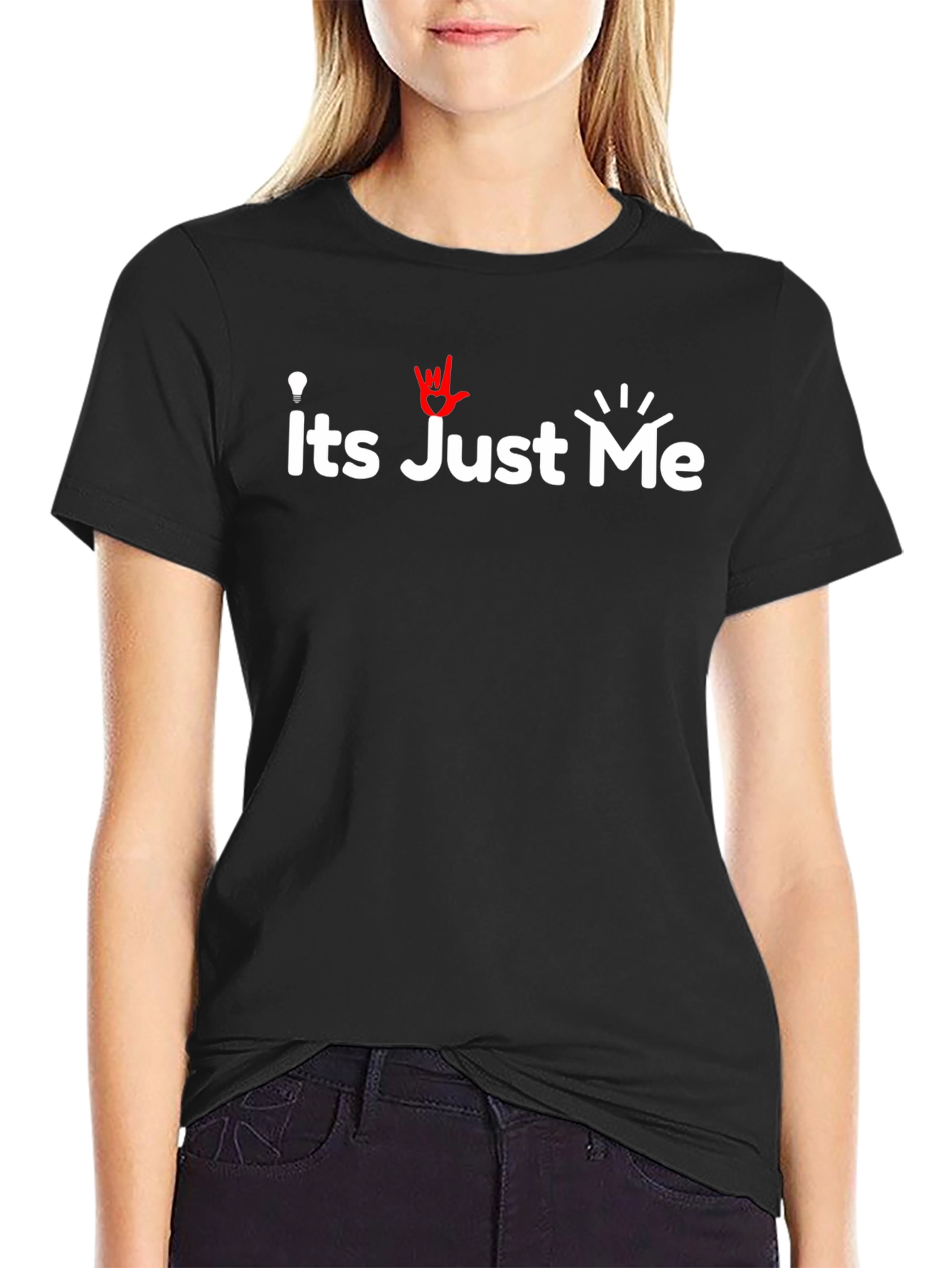 Black Its Just Me Black T-Shirt view 2