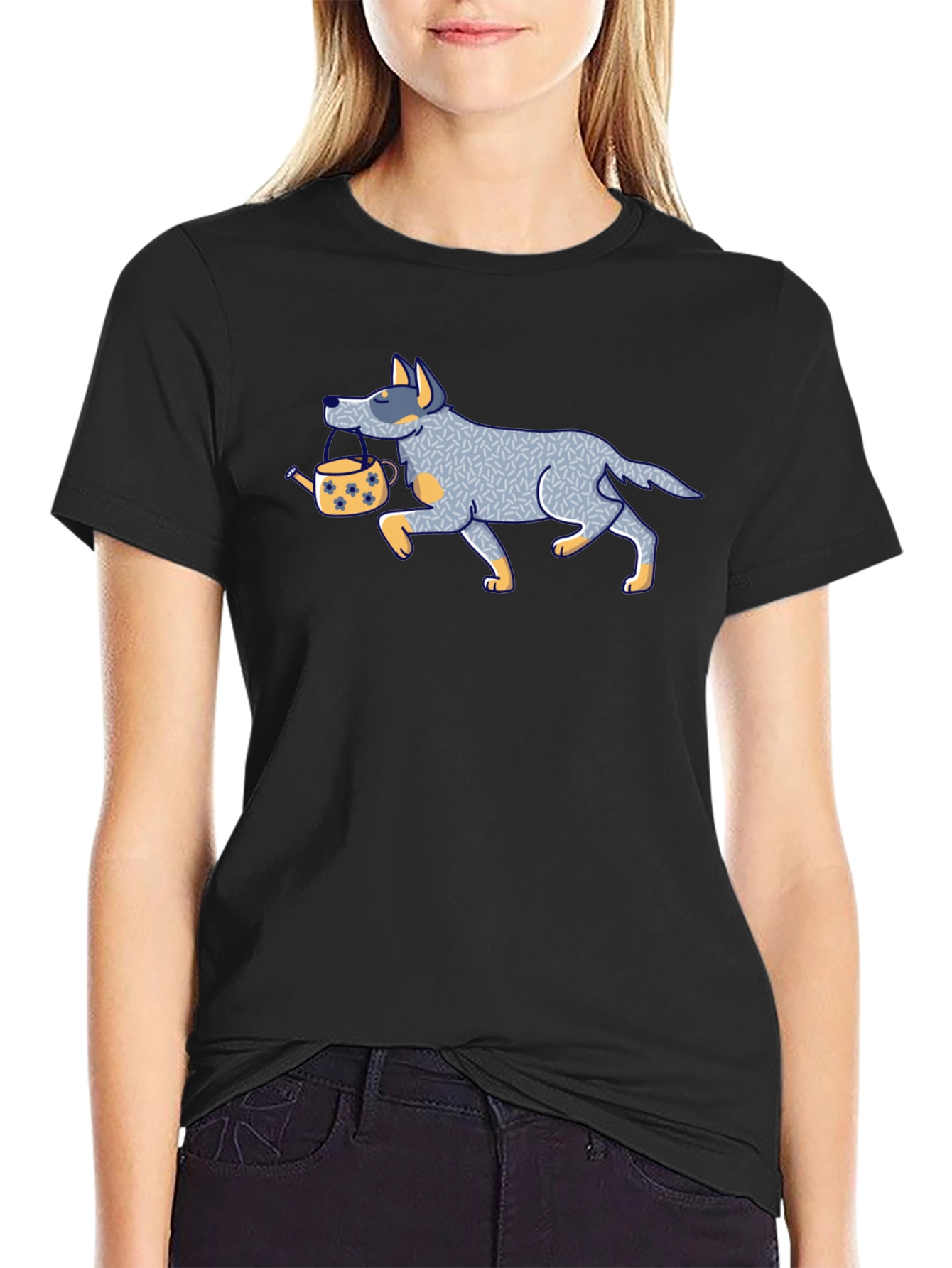 Dog with Teapot Graphic Tee - 2