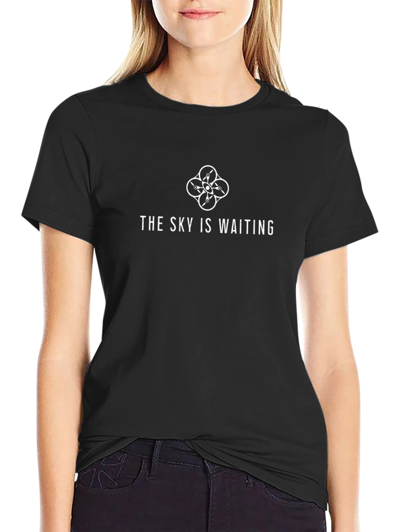 The Sky Is Waiting Drone T-Shirt - Black - 2
