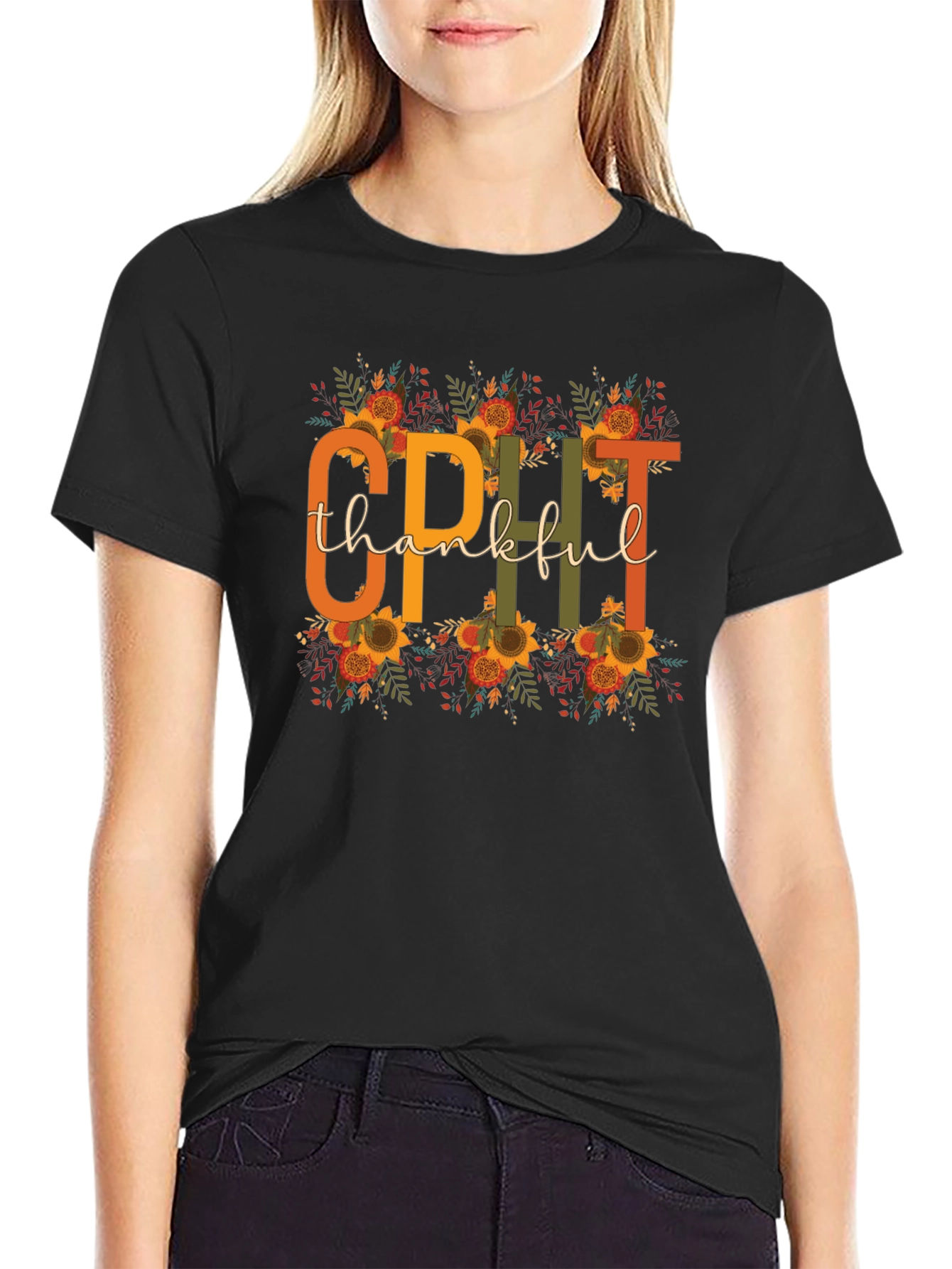 Black CPHT Thankful Graphic Tee view 2