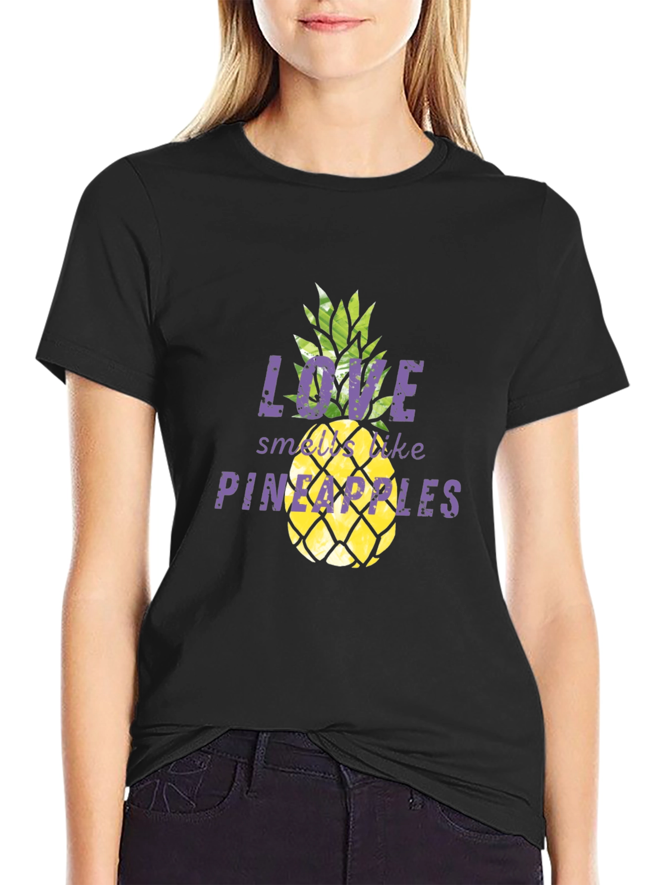 Black Love Smells Like Pineapples Graphic Tee view 2