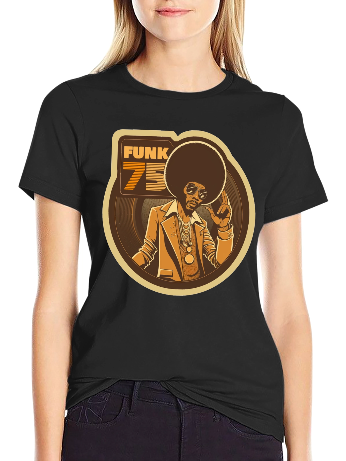 Black Funk 75 Graphic Tee - Retro Style view 2