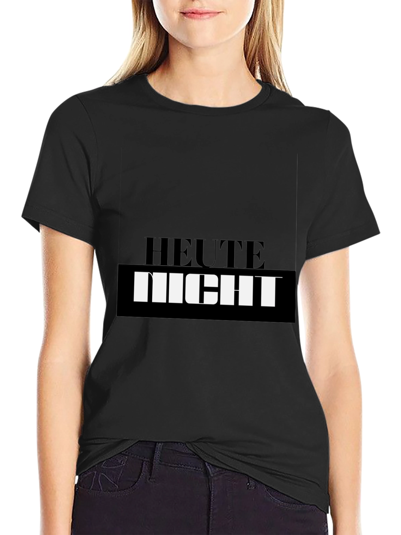 Black Heute Nicht Men's Graphic Tee view 2