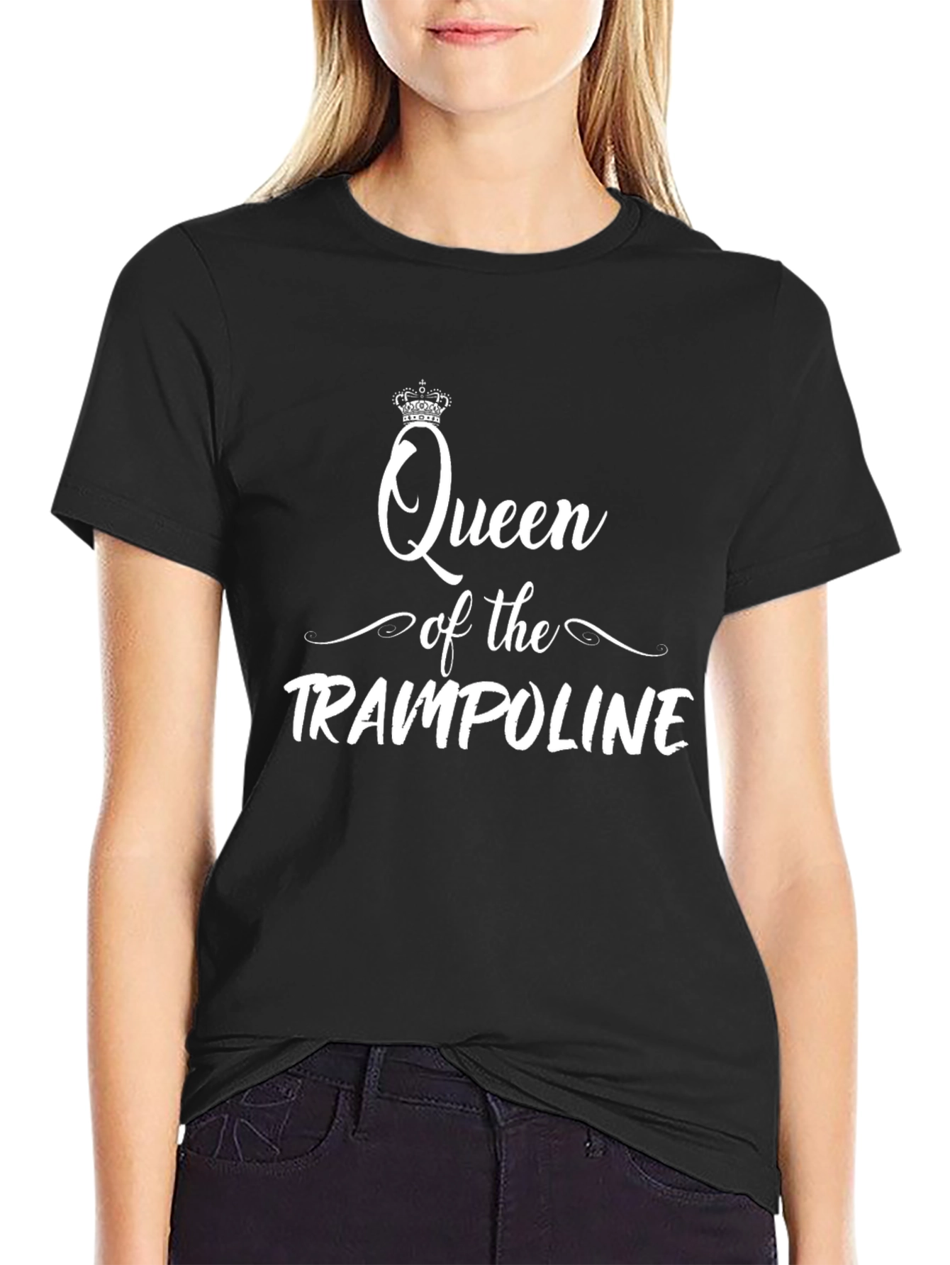 Black Queen of the Trampoline Graphic Tee view 2