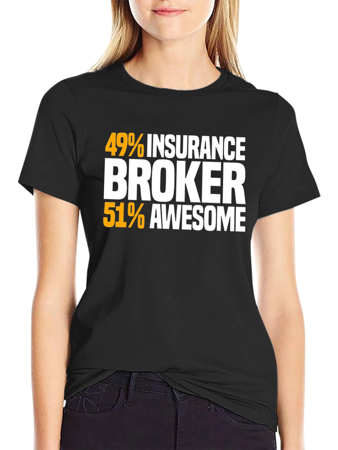 Black Insurance Broker Awesome Graphic T-Shirt view 2