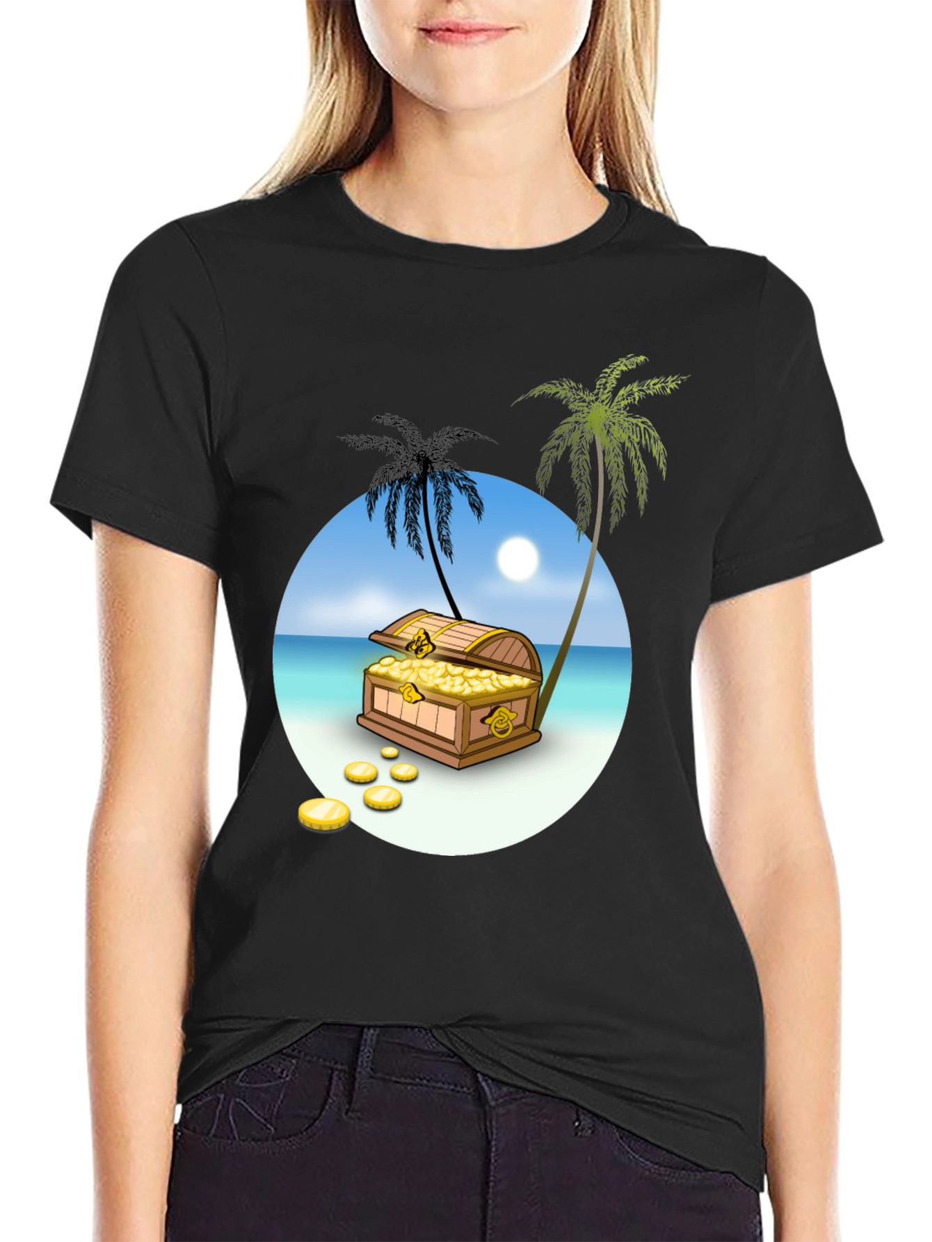 Treasure Island Graphic Tee - Men's Black T-Shirt - 2