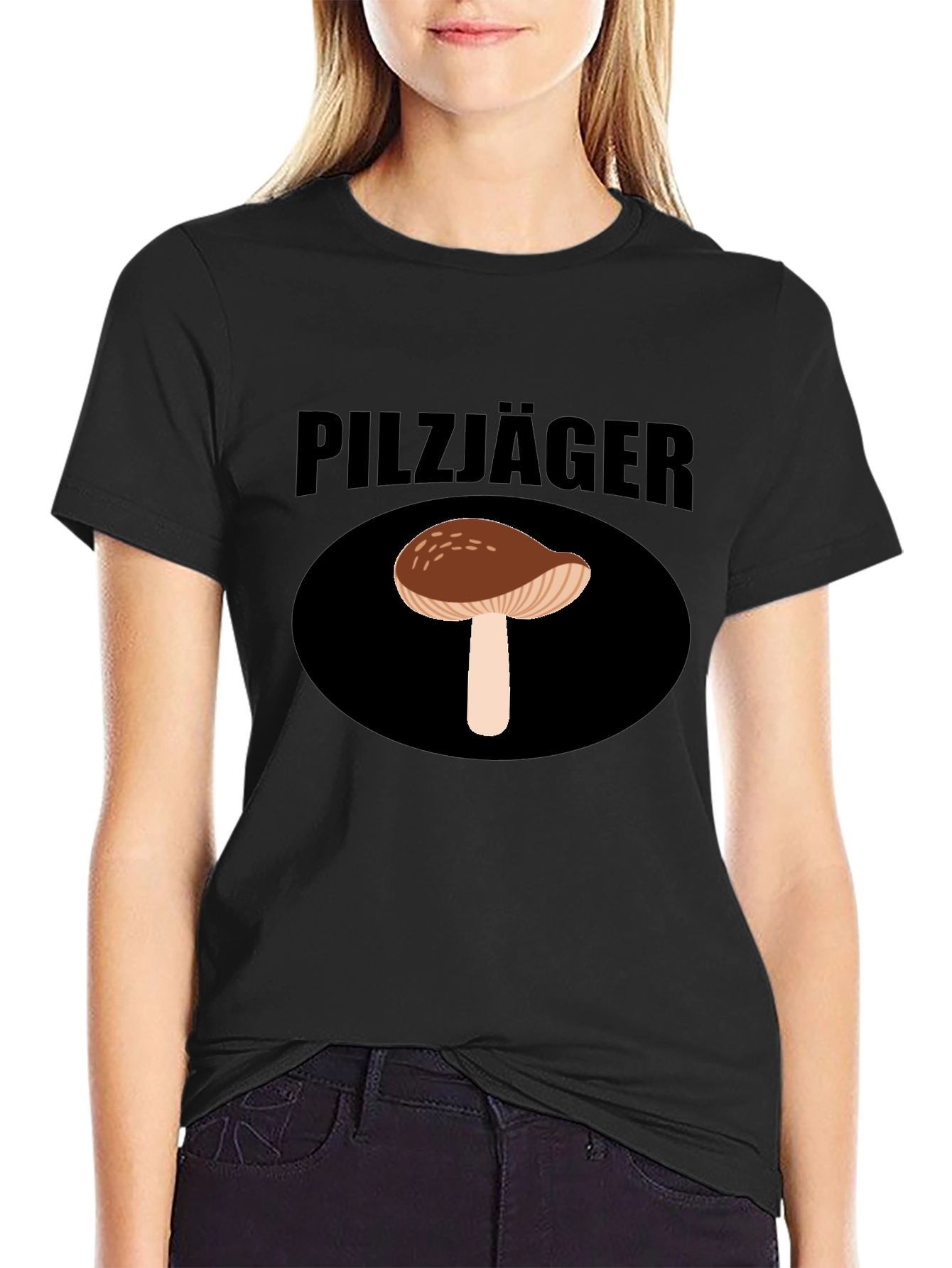 Pilzjäger Mushroom Hunter Graphic Tee - Black - 2