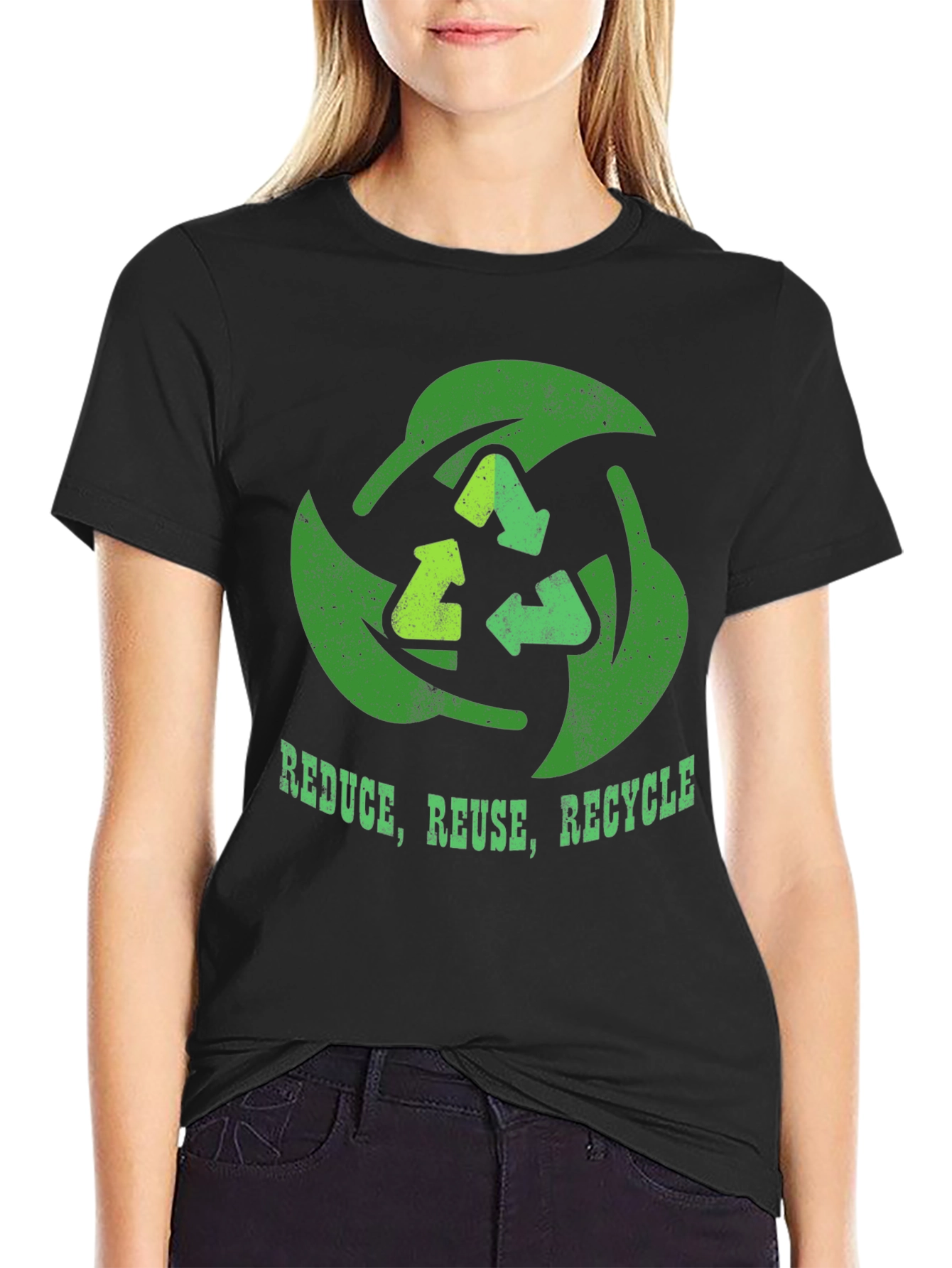 Reduce, Reuse, Recycle T-Shirt - Eco-Friendly Green Design - 2
