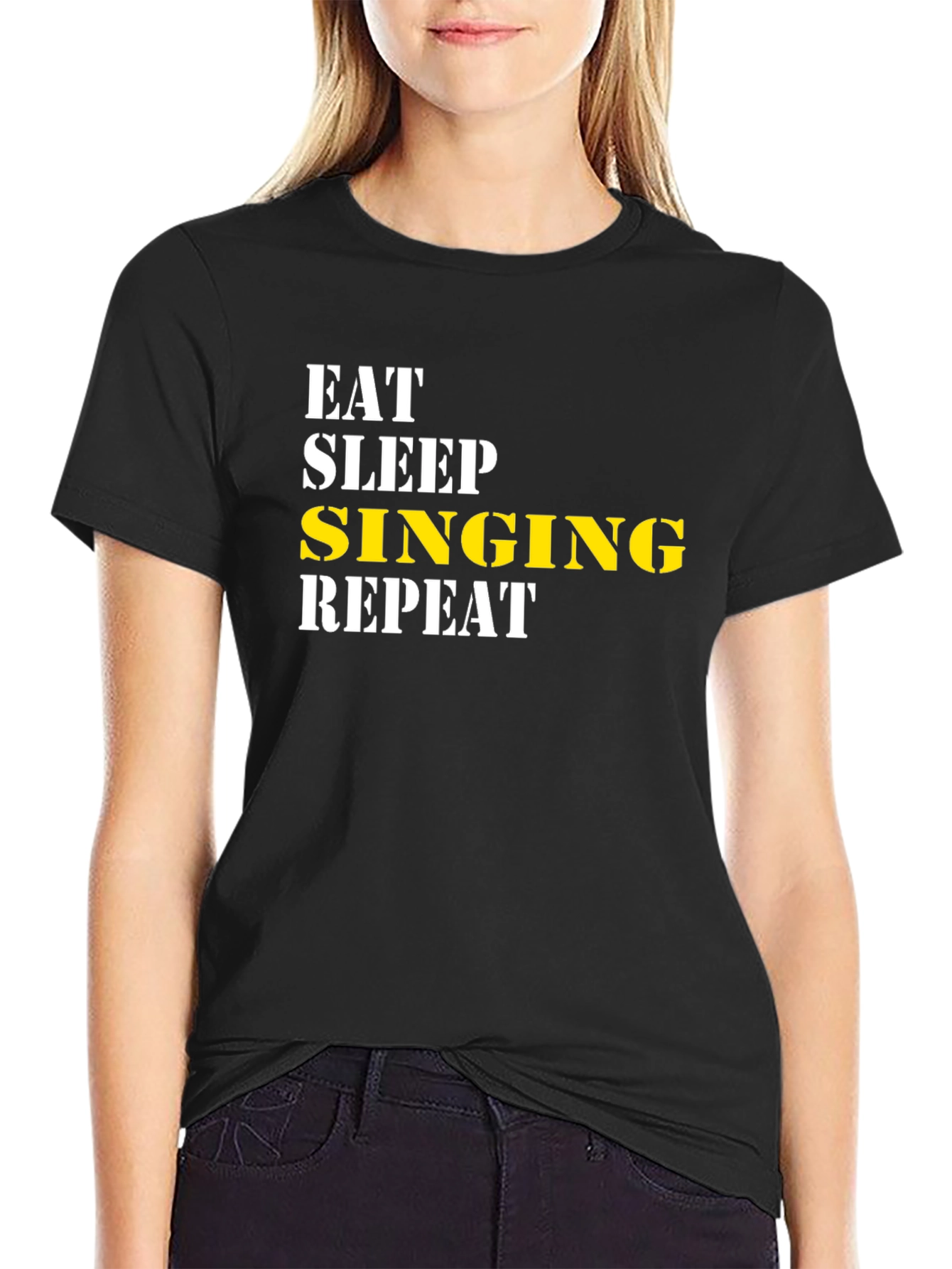 Eat Sleep Singing Repeat Graphic Tee - 2