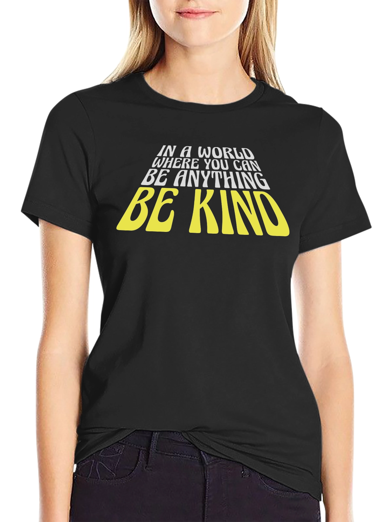 Black Be Kind Graphic T-Shirt - Black view 2