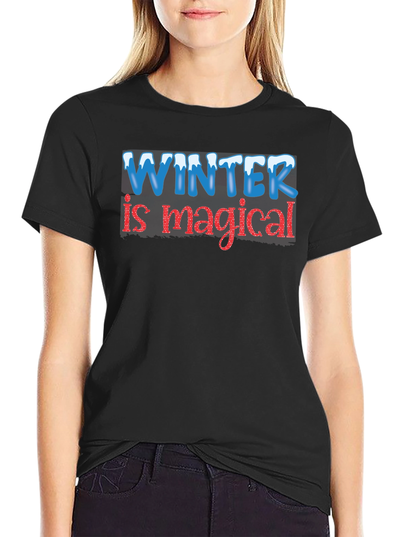 Black Winter is Magical Graphic Tee view 2