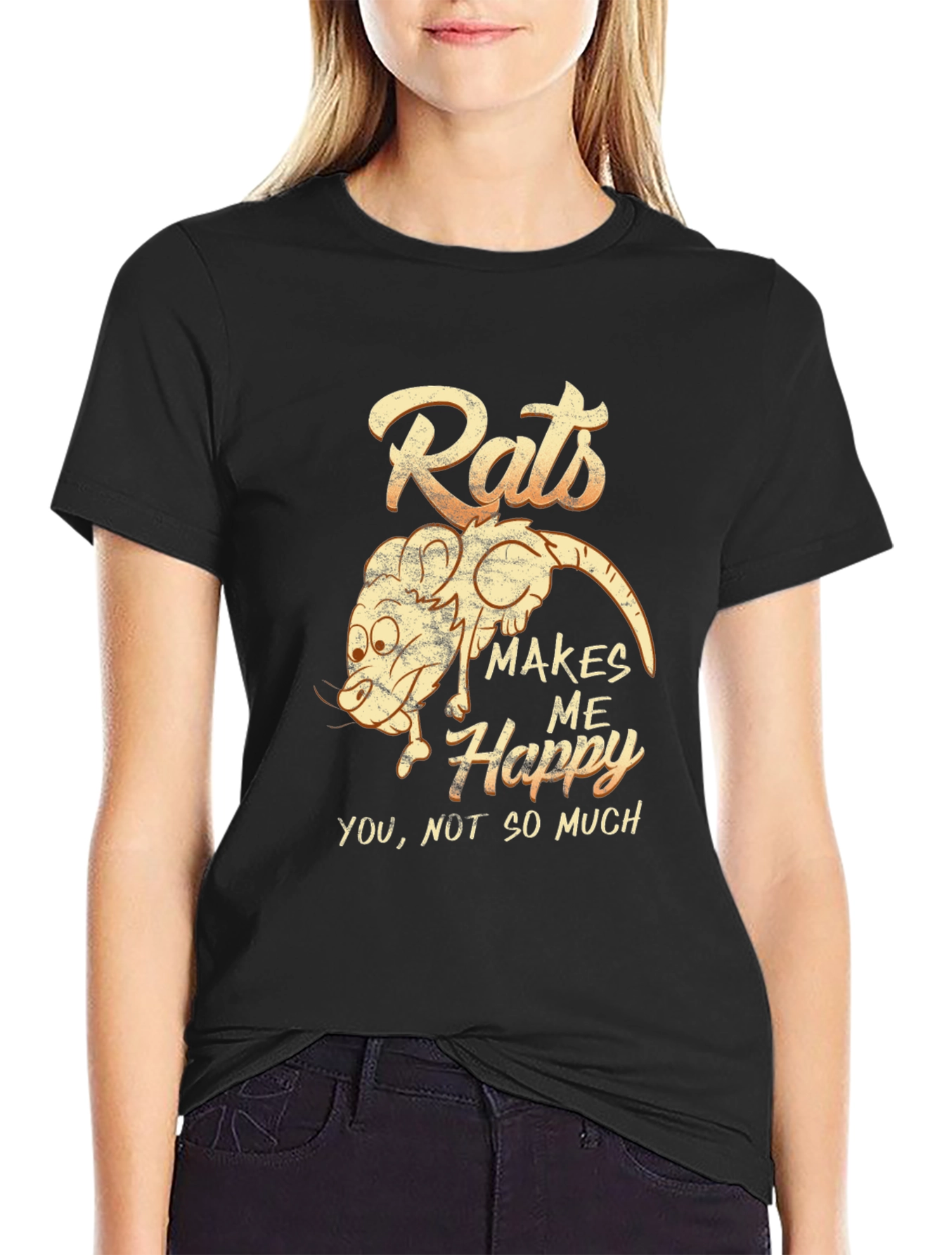 Black Rats Make Me Happy T-Shirt view 2