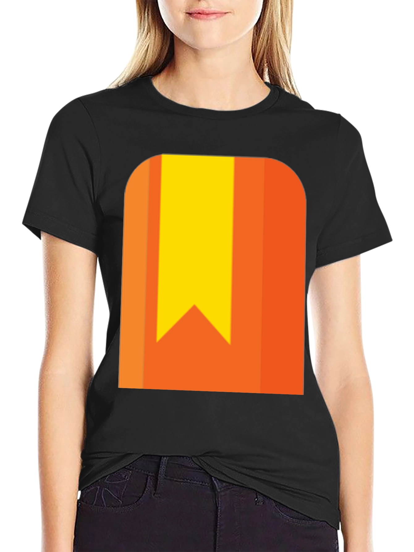 Black Abstract Graphic Tee - Stylish Casual Wear view 2