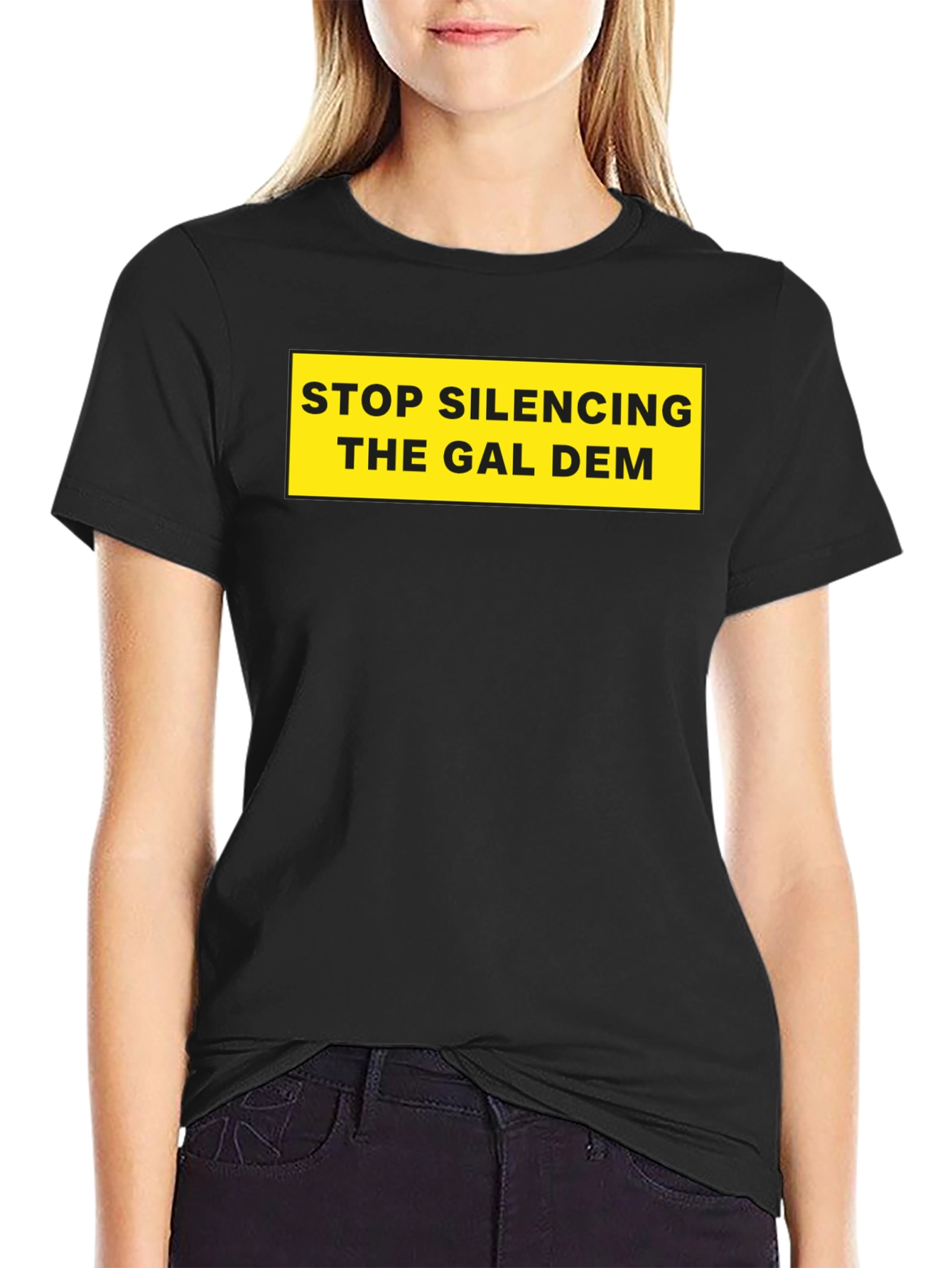 Black Stop Silencing The Gal Dem T-Shirt view 2