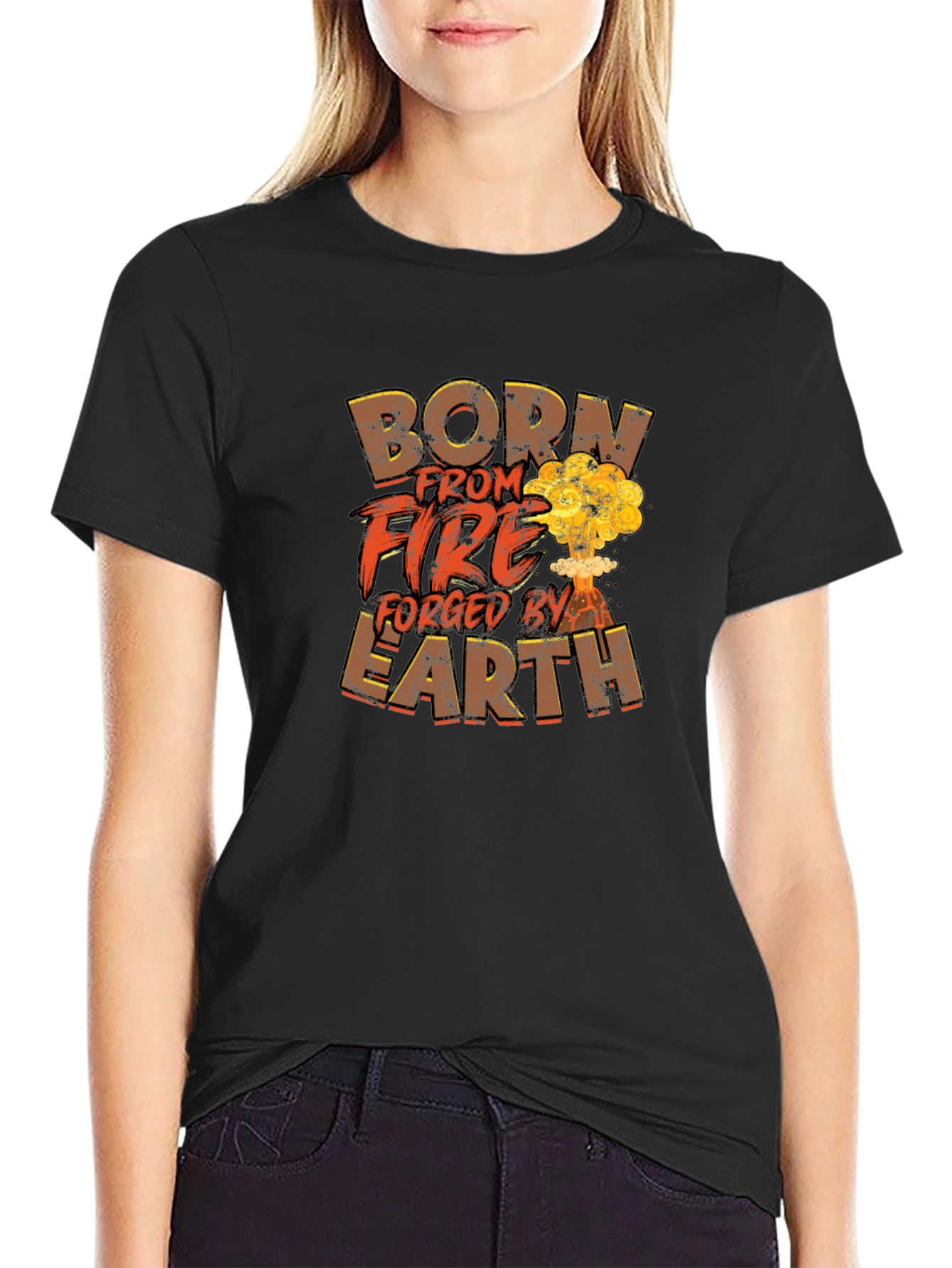 Black Born From Fire Men's Graphic Tee view 2