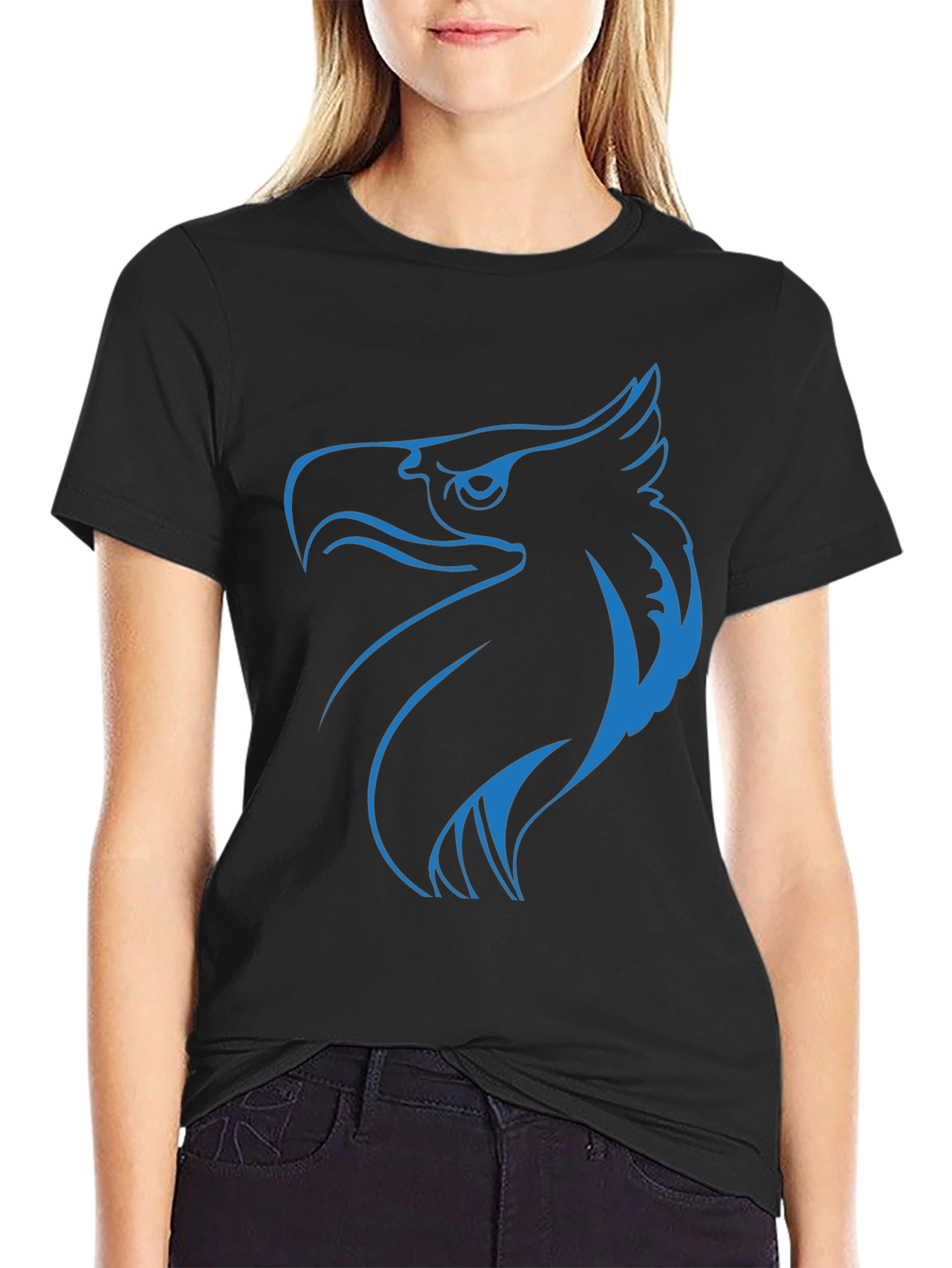 Black Eagle Graphic Tee - Black Short Sleeve T-Shirt view 2