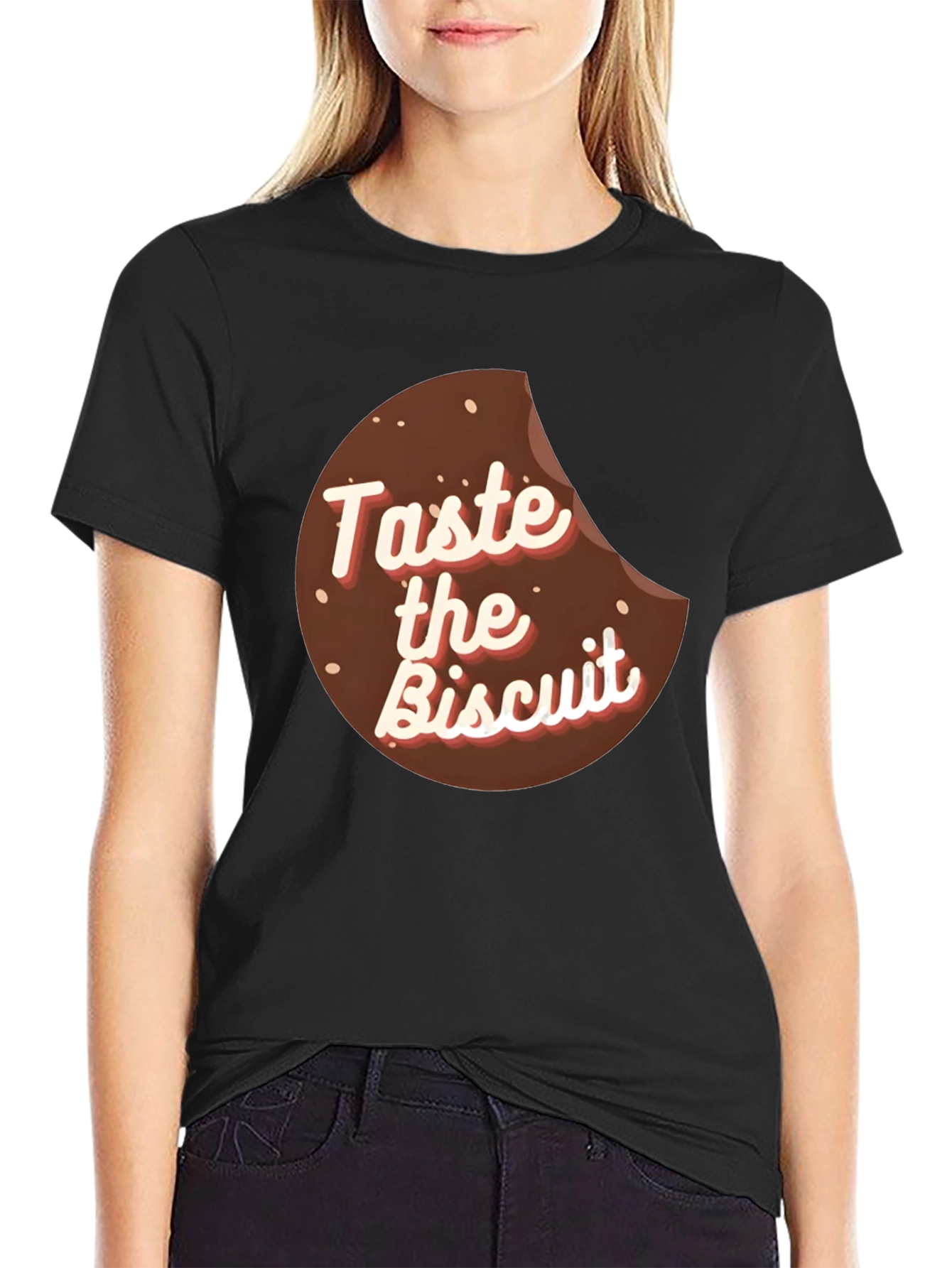Black Taste the Biscuit Graphic T-Shirt view 2