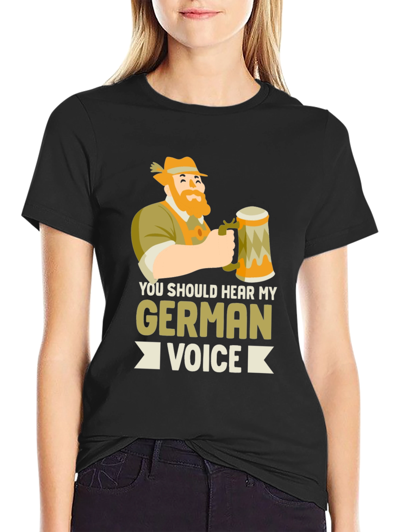 Black German Voice Black Graphic Tee view 2