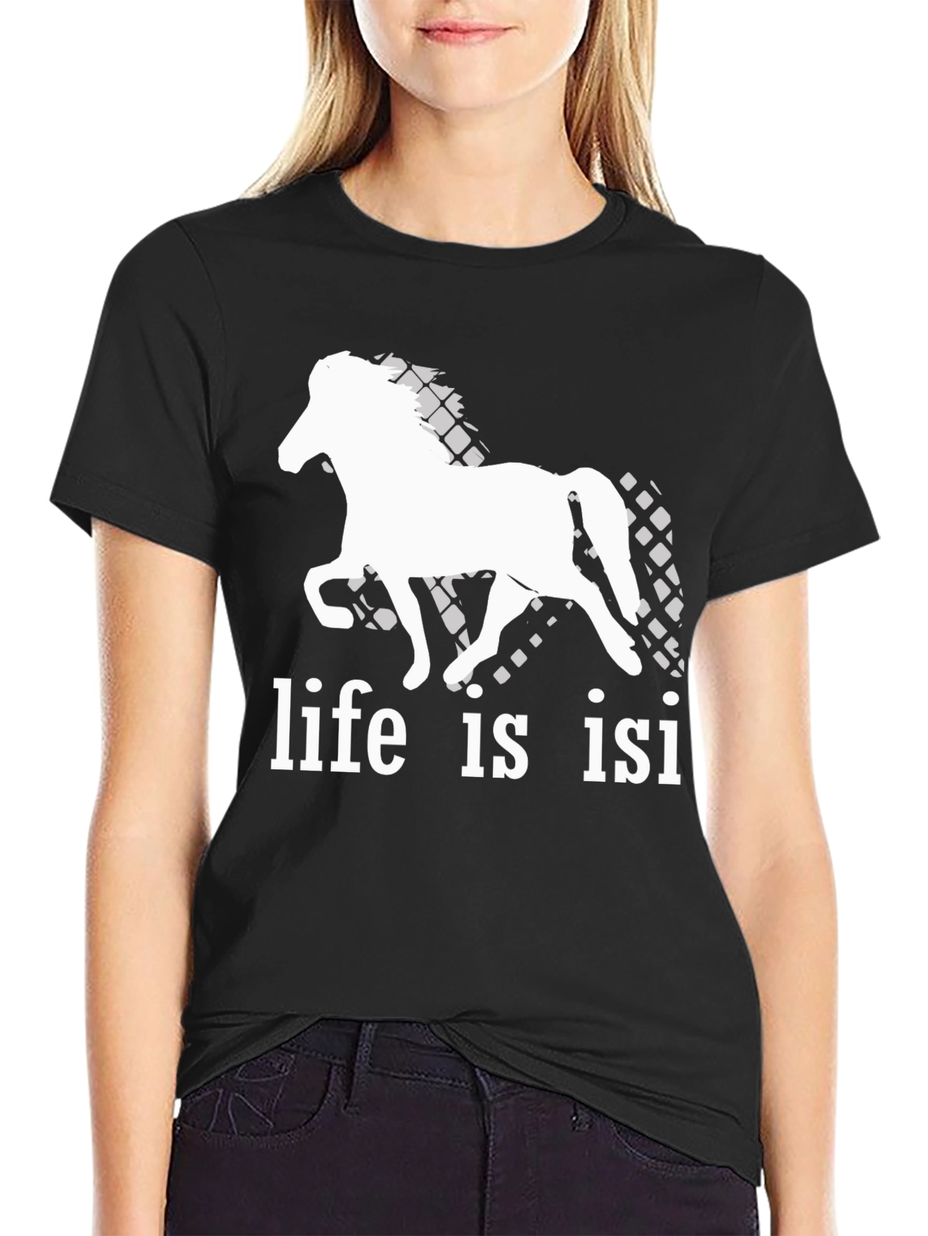Black Life is Isi T-Shirt - Horse Lover Tee view 2