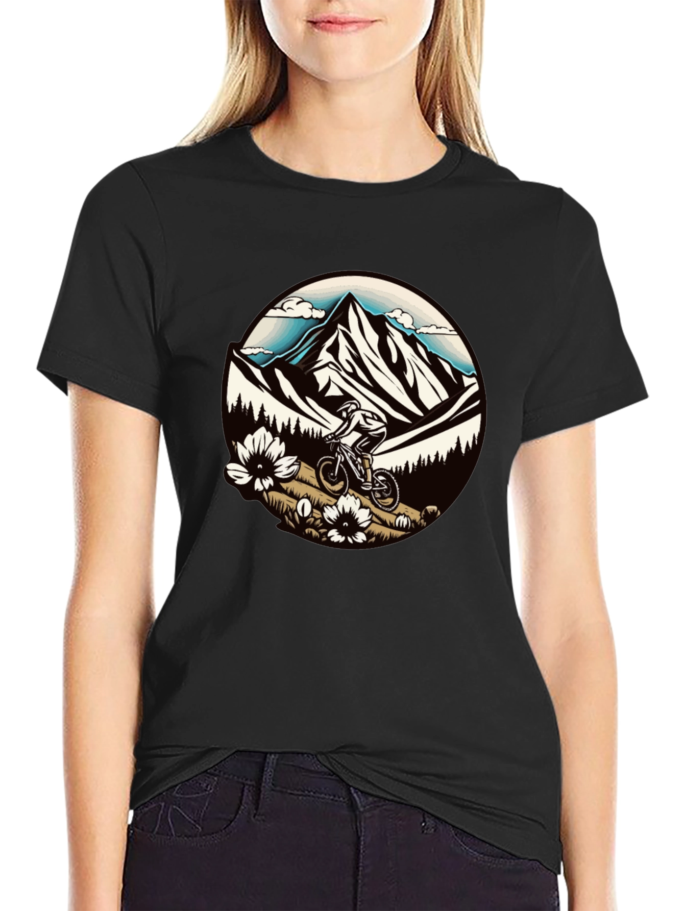 Black Mountain Biker Graphic Tee view 2